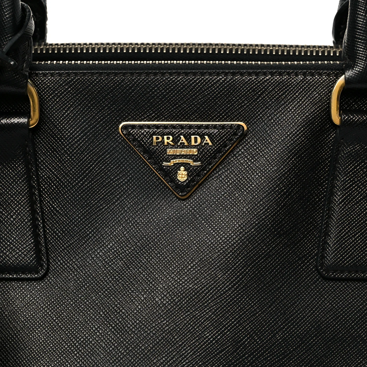 Saffiano Medium Galleria Double Zip Tote Black - Image 9