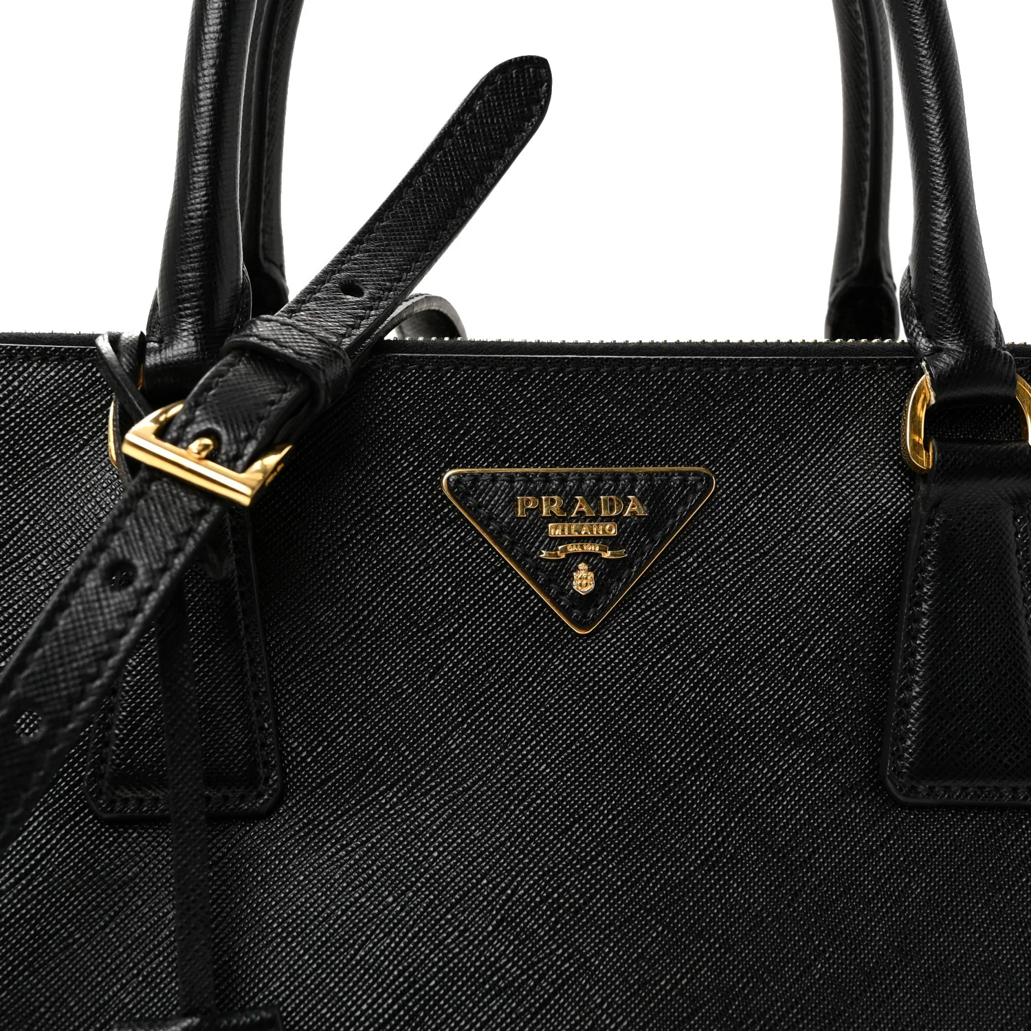 Saffiano Medium Galleria Double Zip Tote Black - Image 13