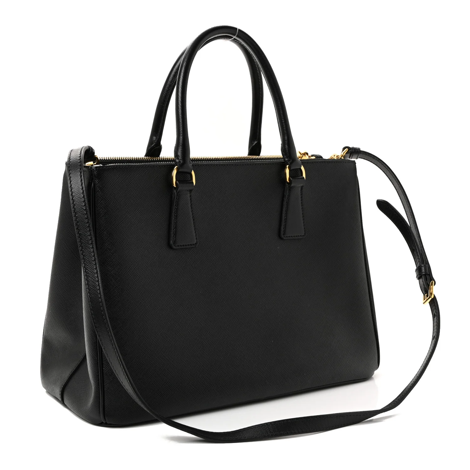 Saffiano Medium Galleria Double Zip Tote Black - Image 4