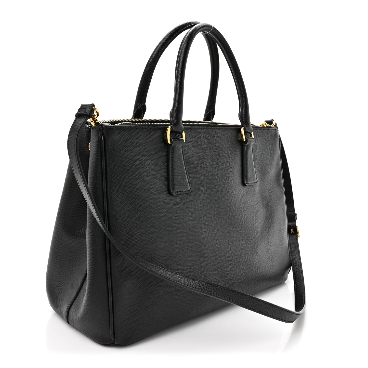 Saffiano Medium Galleria Double Zip Tote Black - Image 3