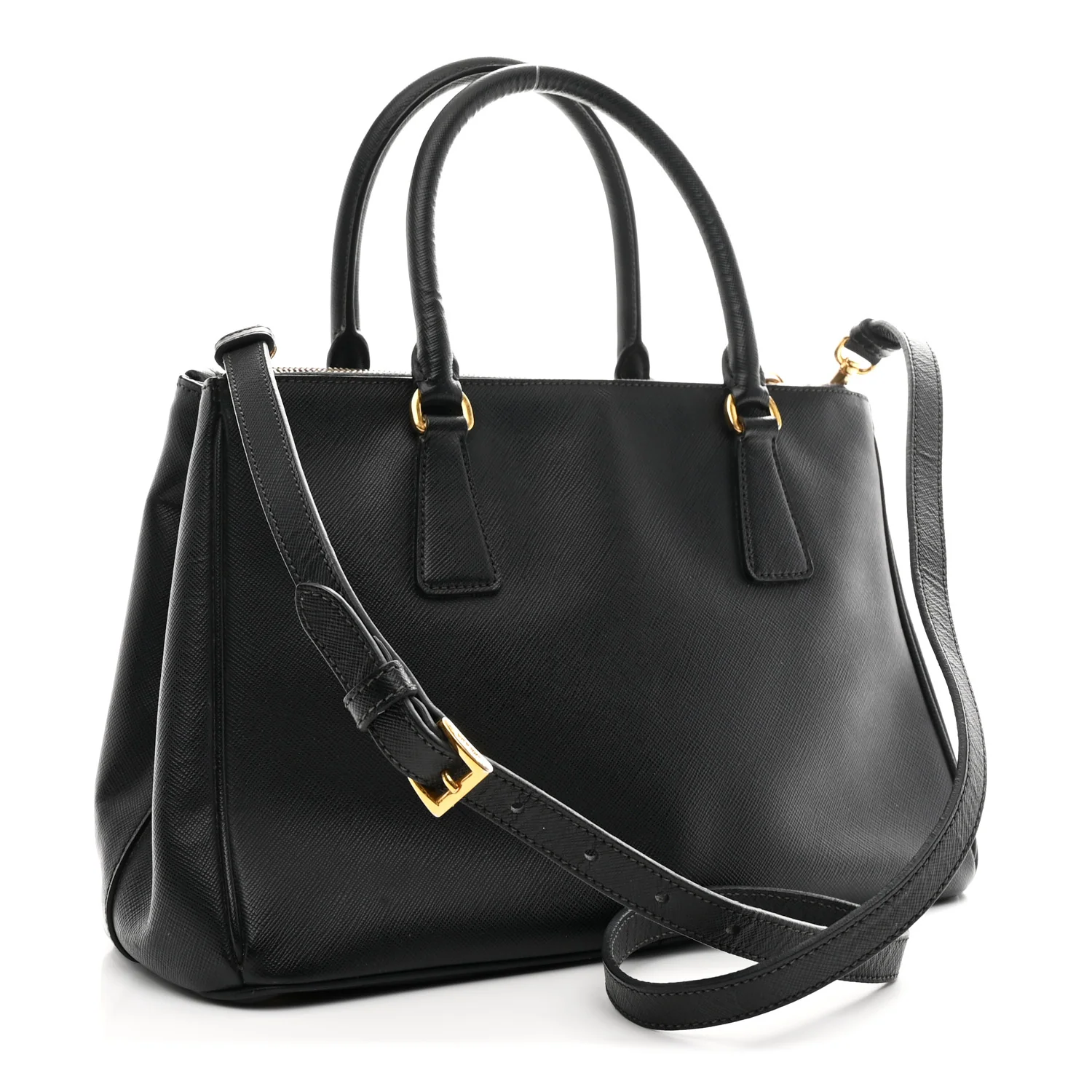 Saffiano Medium Galleria Double Zip Tote Black - Image 2