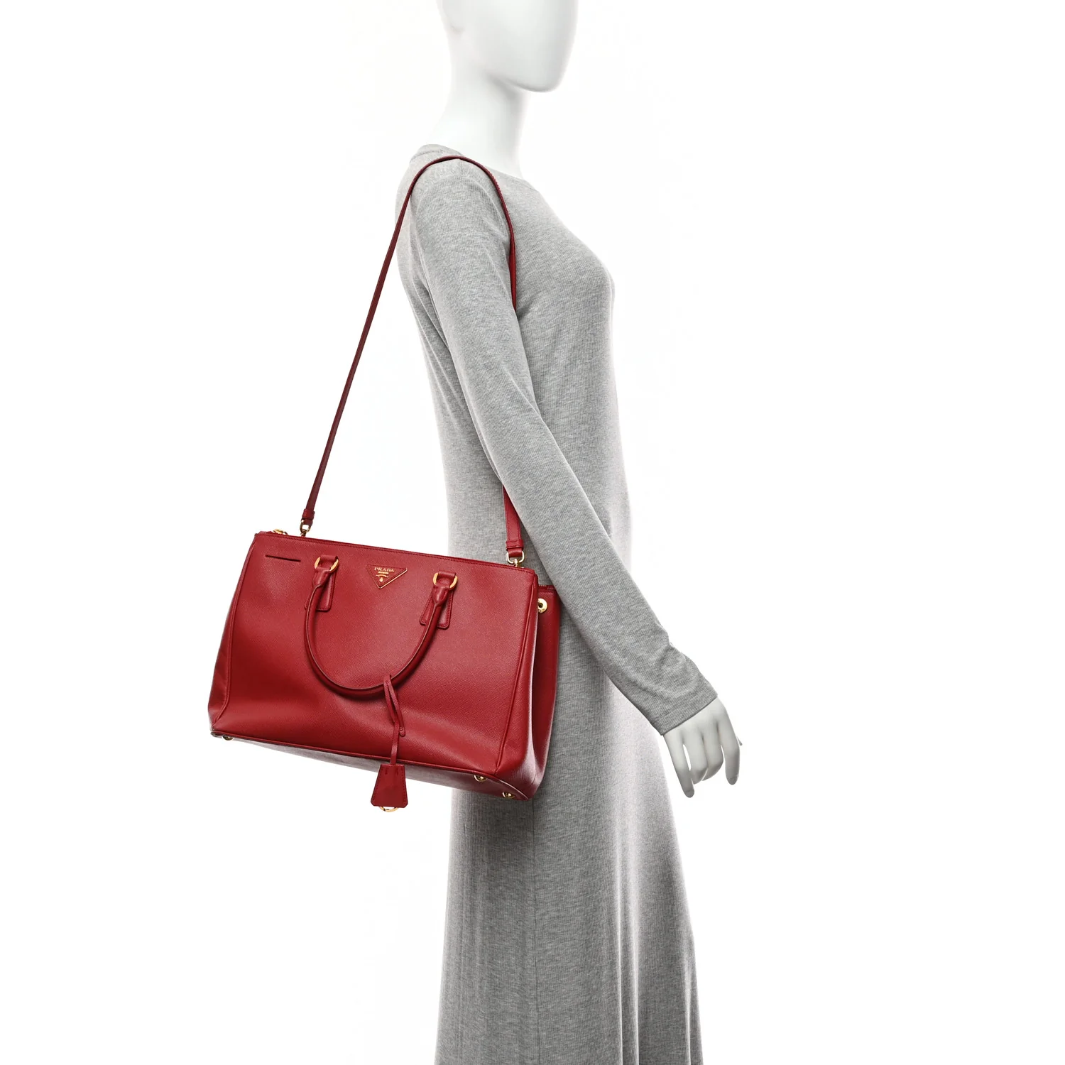 Saffiano Medium Galleria Double Zip Tote Fuoco - Image 2