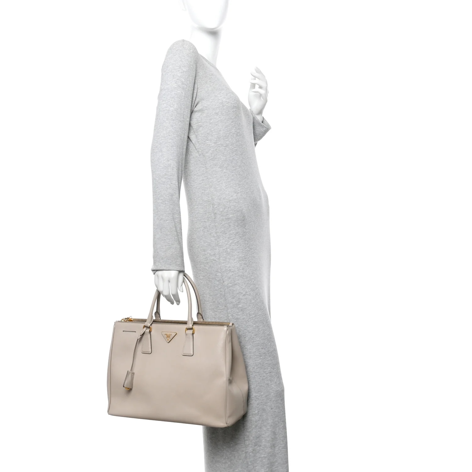 Saffiano Medium Galleria Double Zip Tote Pomice - Image 2