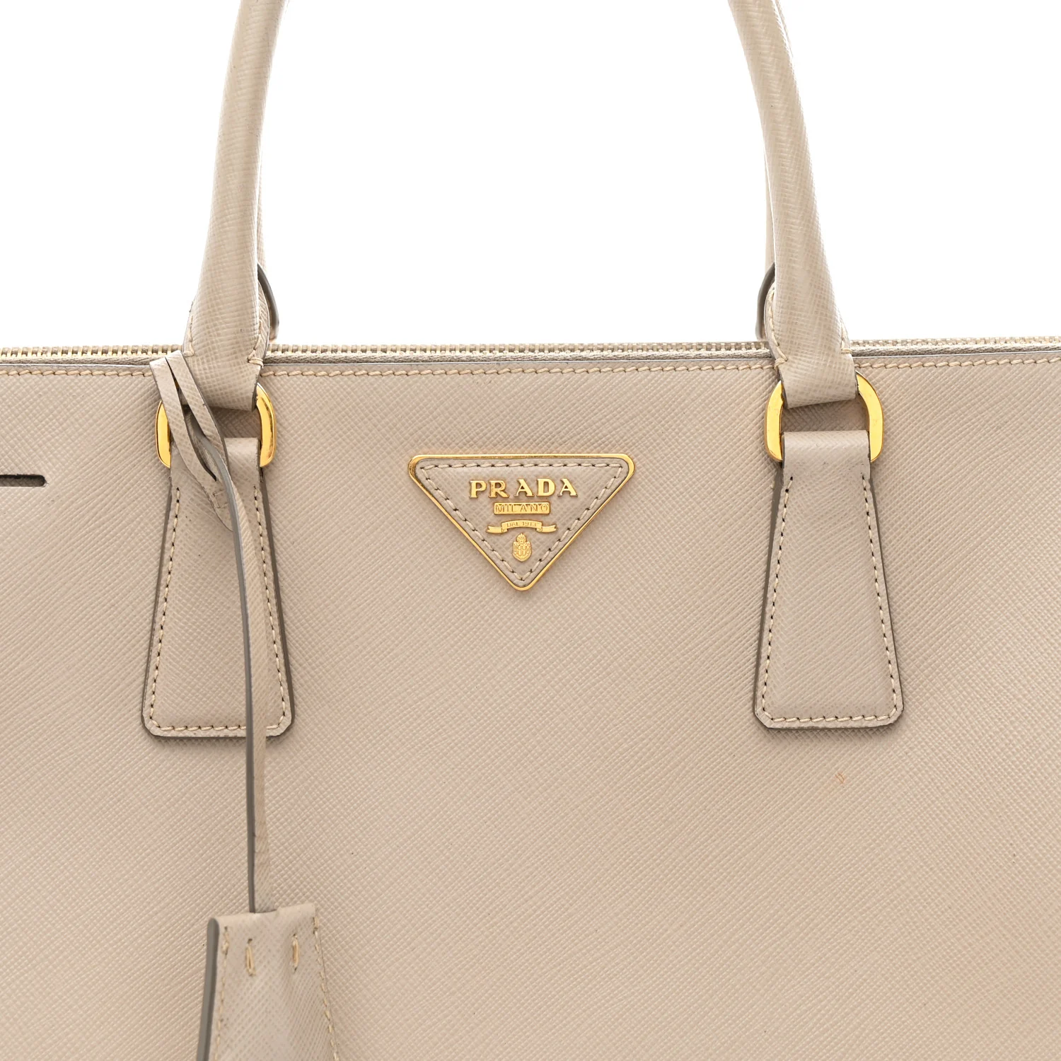 Saffiano Medium Galleria Double Zip Tote Pomice - Image 8