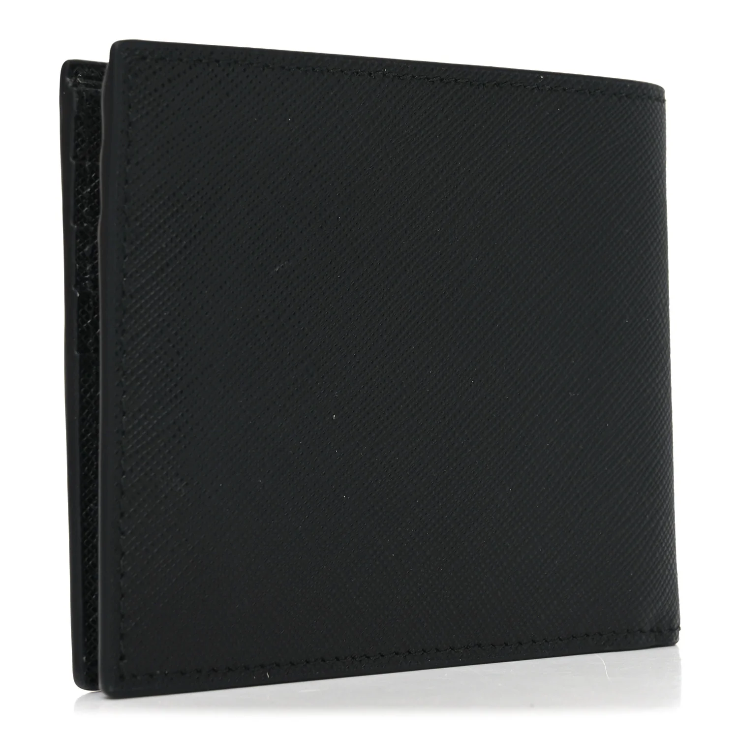 Saffiano Metal Bi-Fold Wallet Black - Image 2