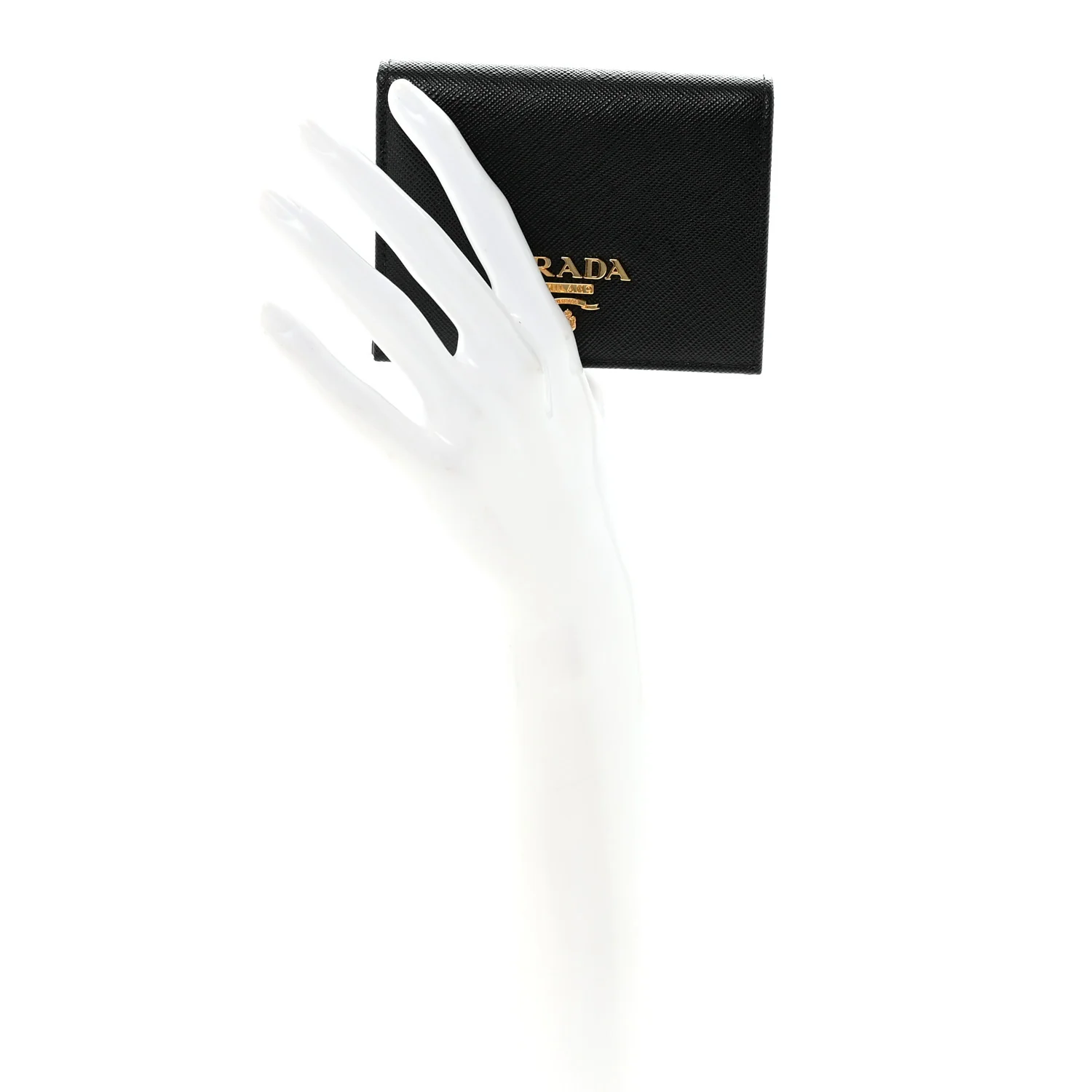 Saffiano Metal Bi-Fold Wallet Black - Image 2