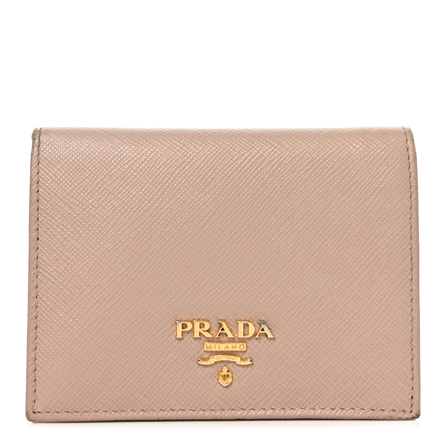 Saffiano Metal Bi-Fold Wallet Cammeo