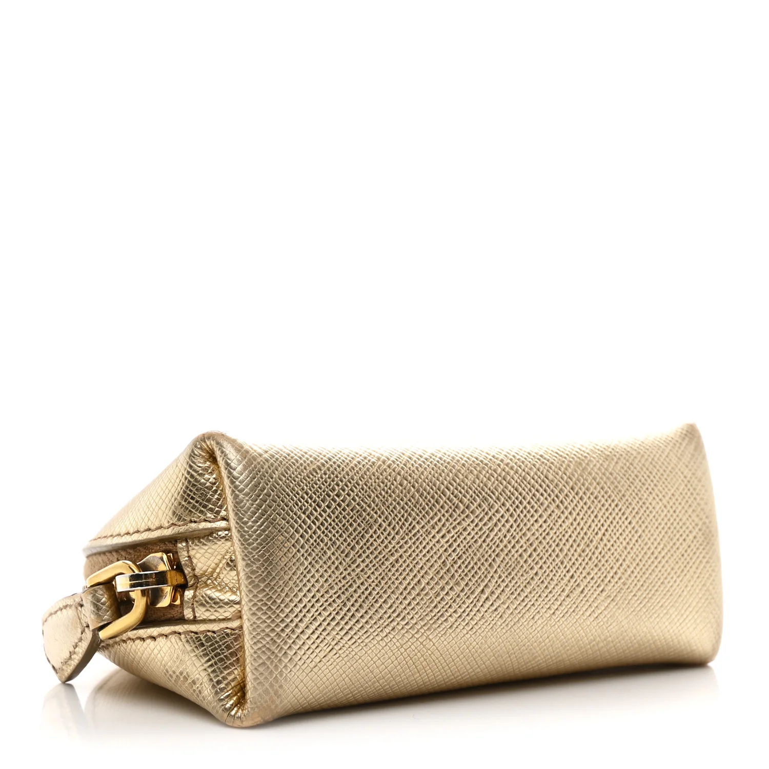 Saffiano Metal Coin Purse Gold - Image 4
