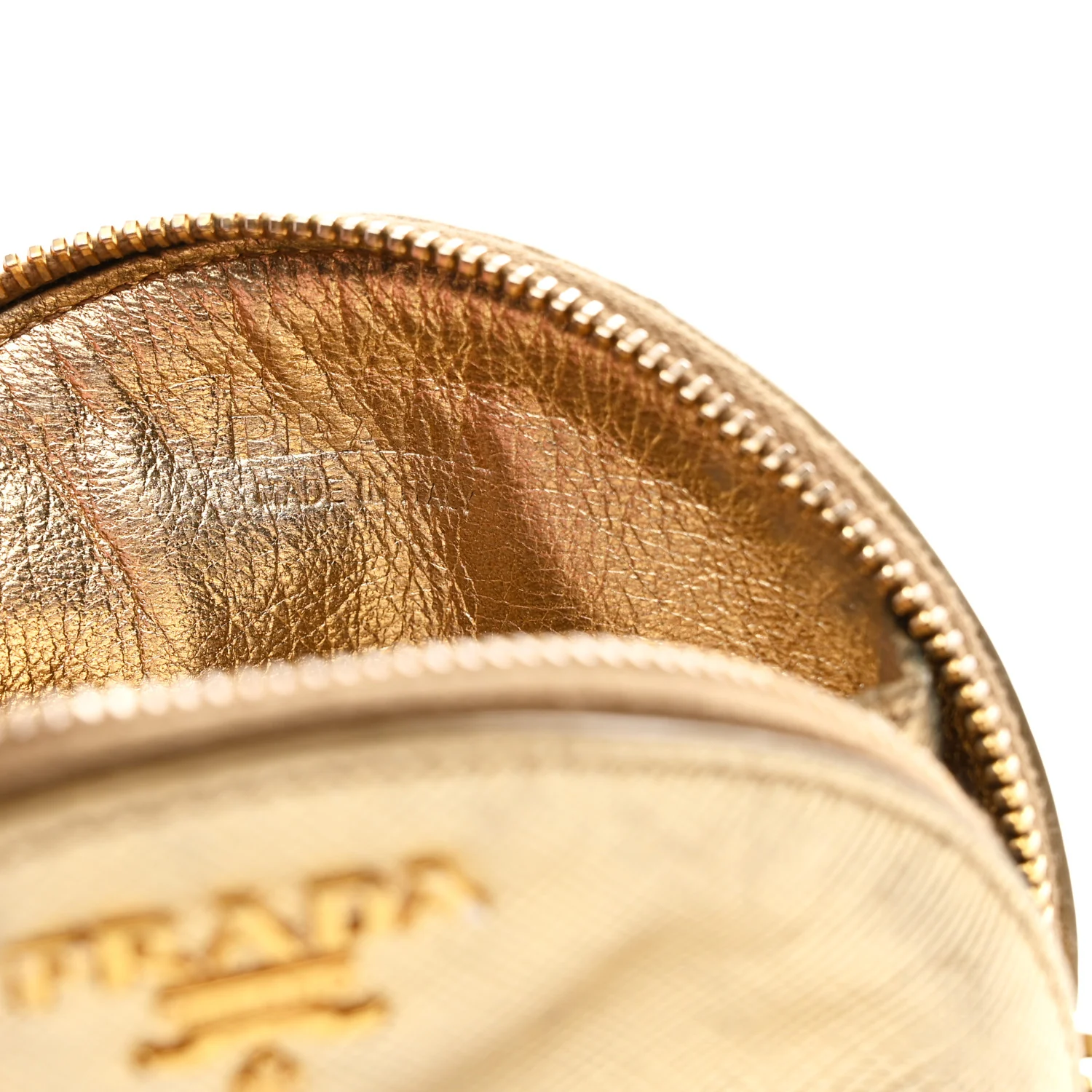 Saffiano Metal Coin Purse Gold - Image 6