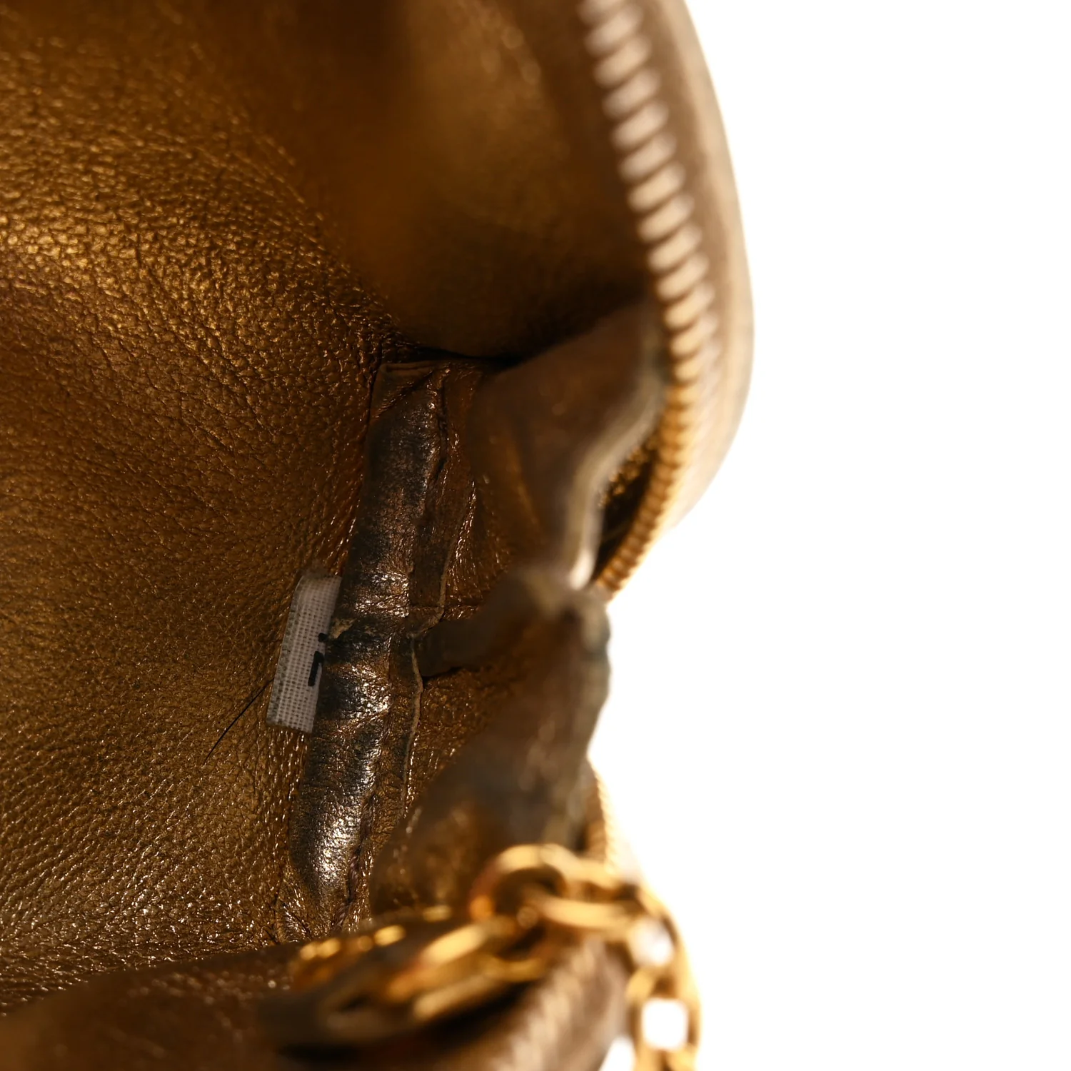 Saffiano Metal Coin Purse Gold - Image 7