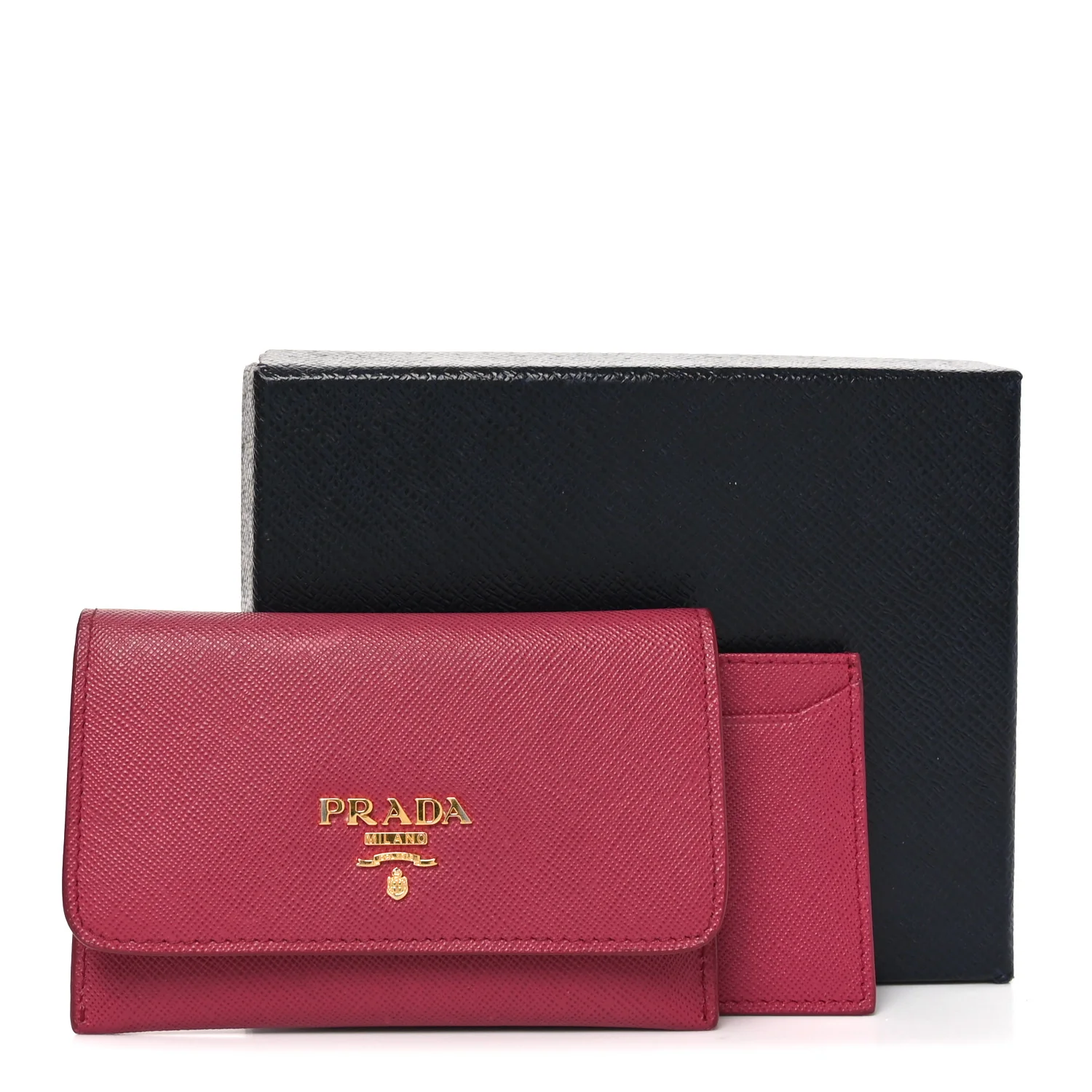 Saffiano Metal Flap Card Holder Ibisco - Image 7