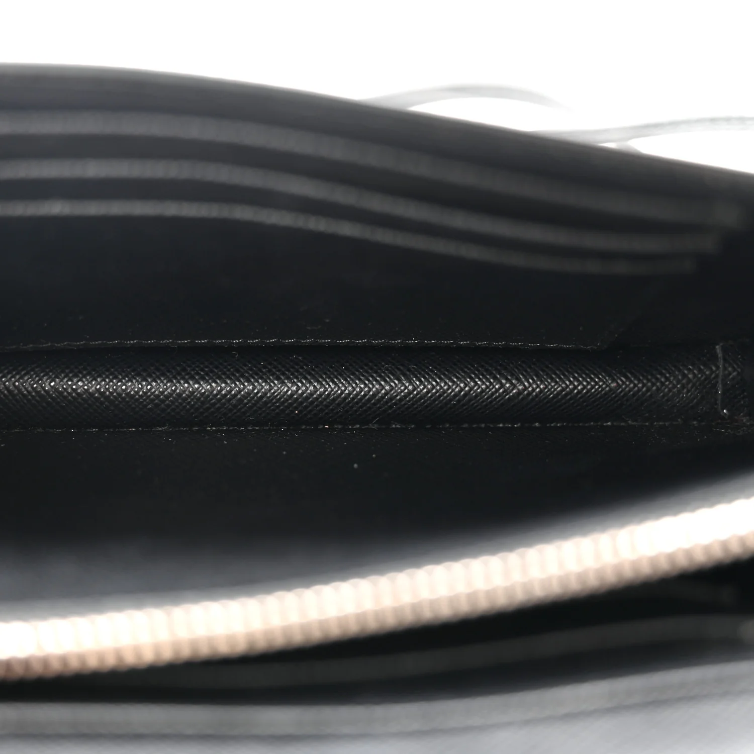 Saffiano Metal Flap Wallet With Strap Black - Image 7