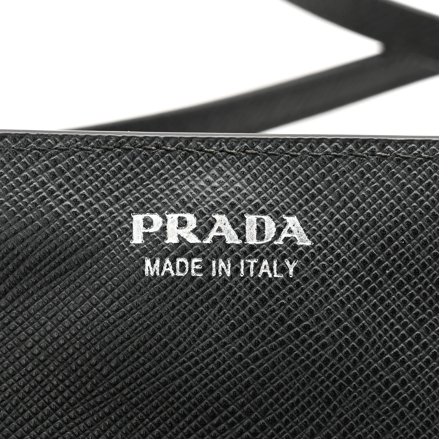 Saffiano Metal Flap Wallet With Strap Black - Image 9