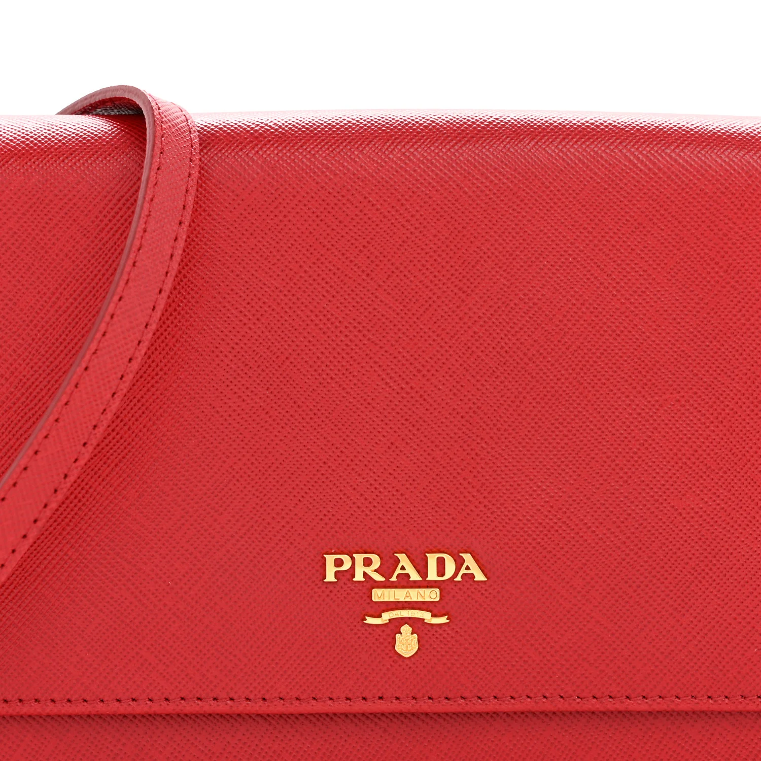 Saffiano Metal Flap Wallet With Strap Fuoco - Image 9