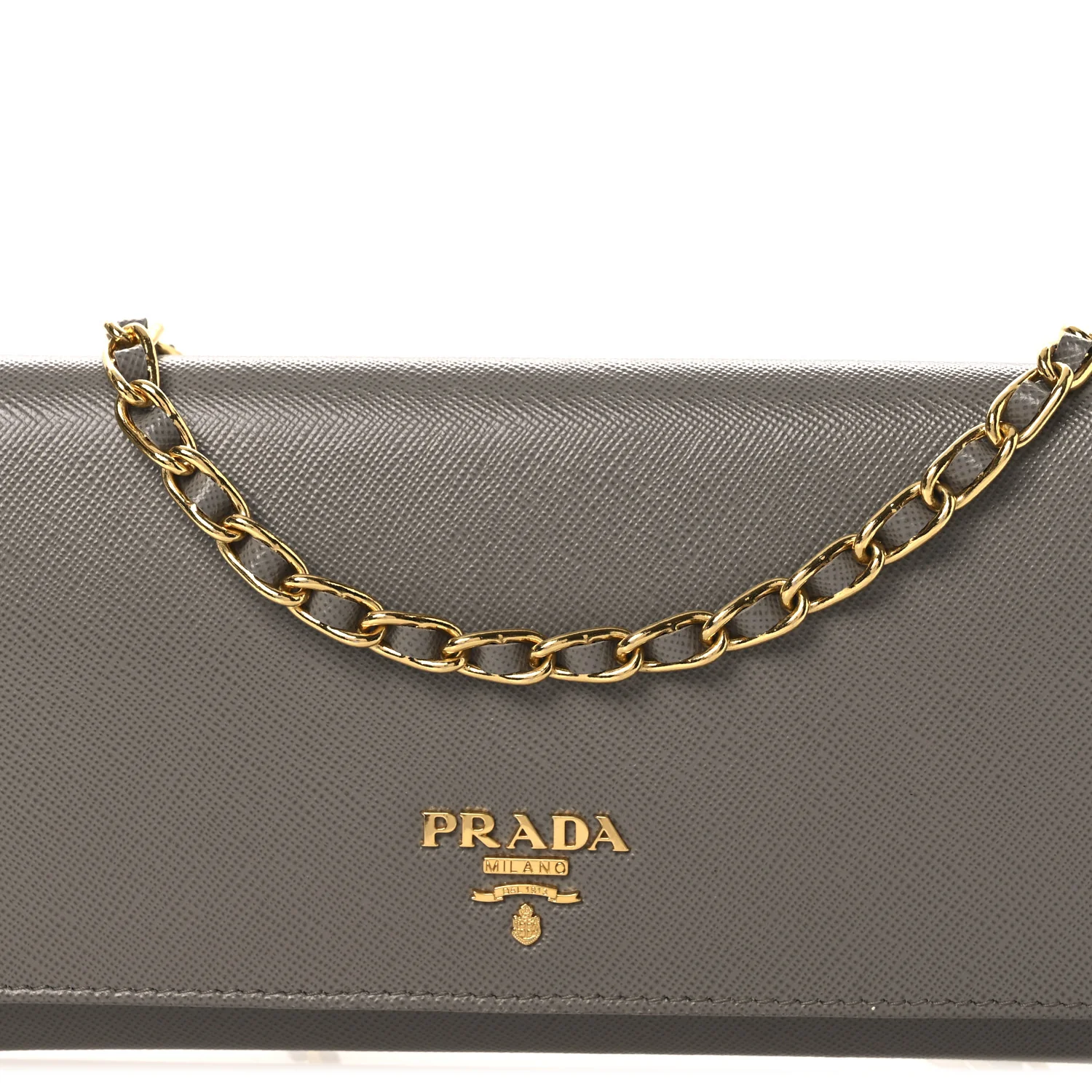 Saffiano Metal Oro Chain Wallet Argilla - Image 8