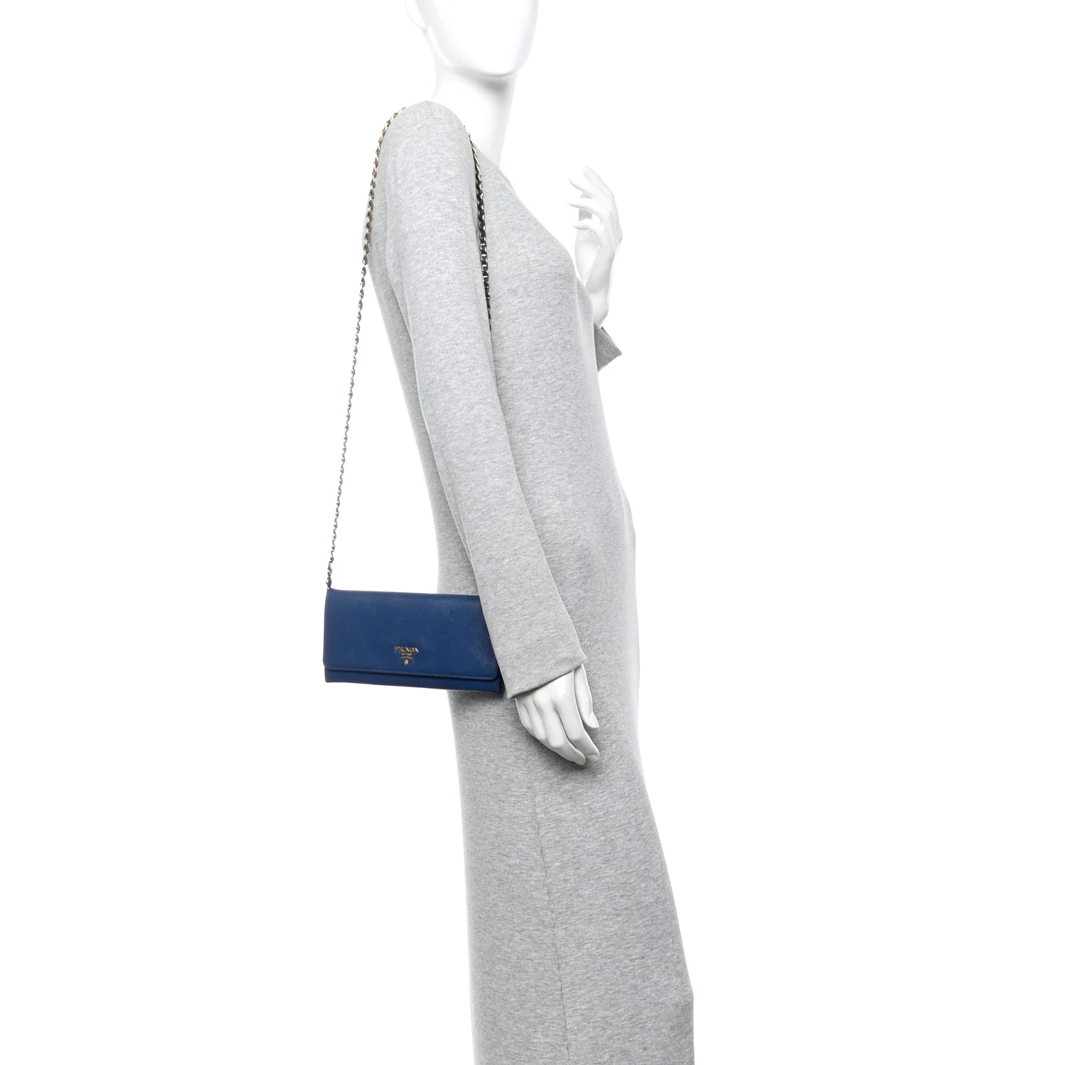 Saffiano Metal Oro Chain Wallet Bleuette - Image 2