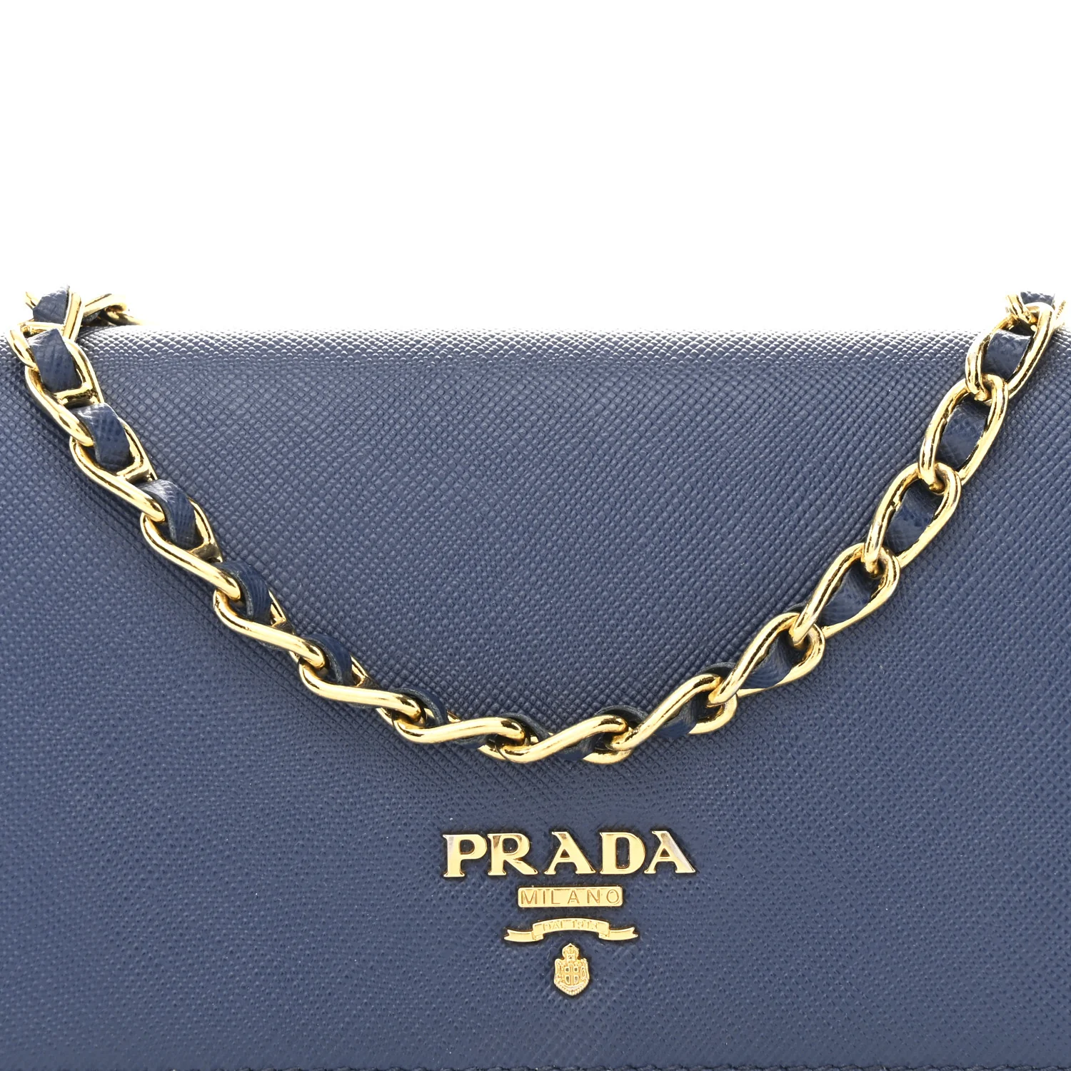 Saffiano Metal Oro Chain Wallet Bleuette - Image 9