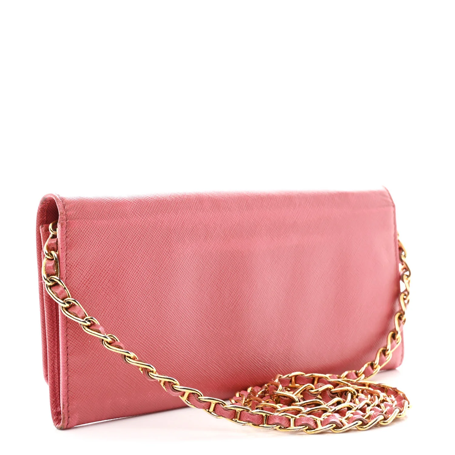 Saffiano Metal Oro Chain Wallet Ibisco - Image 3