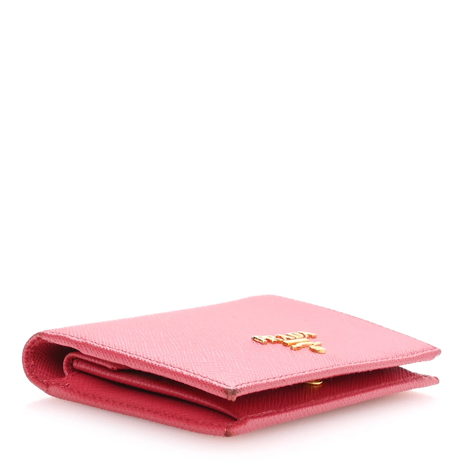 Saffiano Metal Small Compact Wallet Peonia Begonia - Image 2