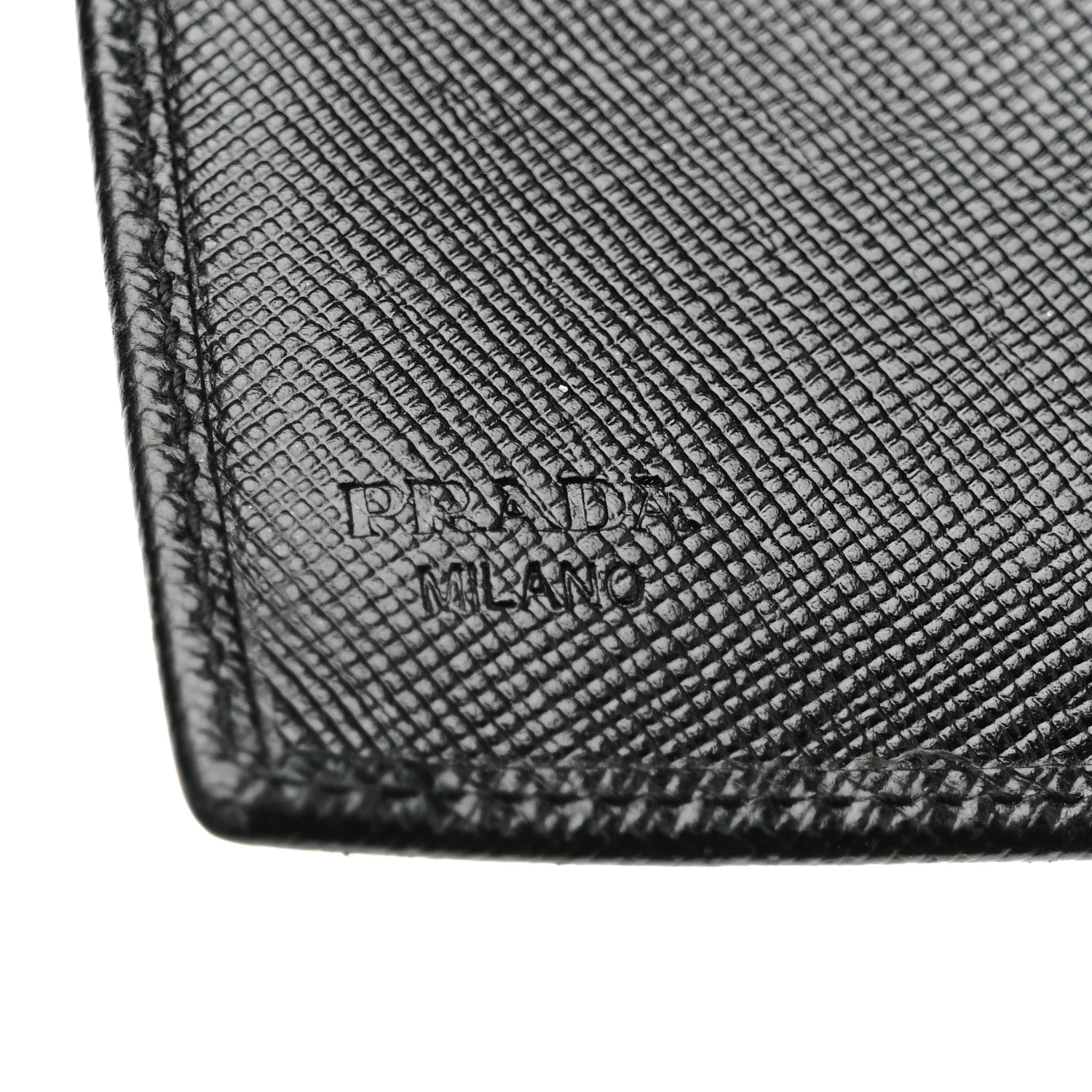 Saffiano Metal Tri-Fold Wallet Black - Image 7