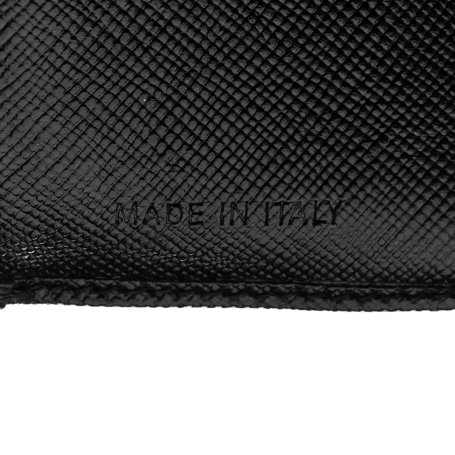 Saffiano Metal Tri-Fold Wallet Black - Image 8