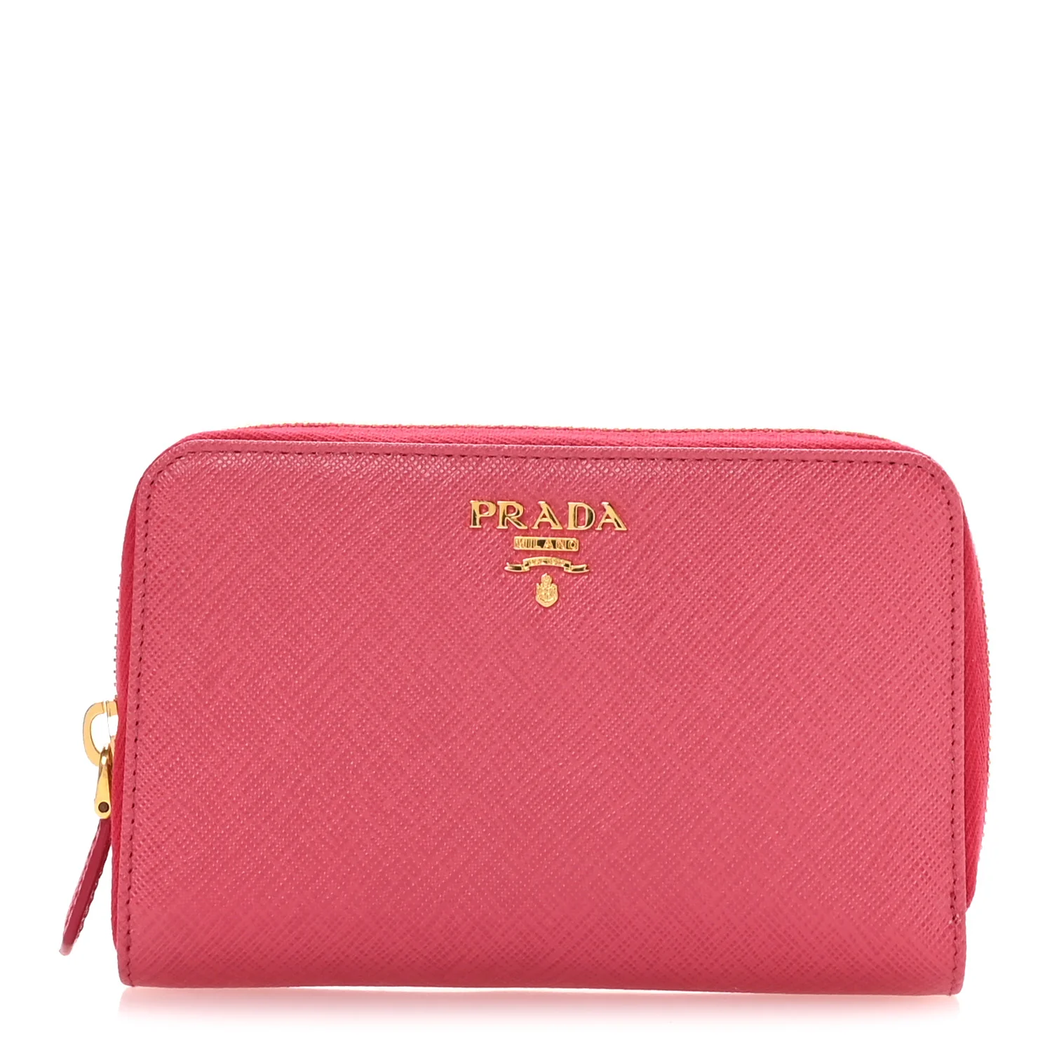 Saffiano Metal Zip Around Wallet Peonia