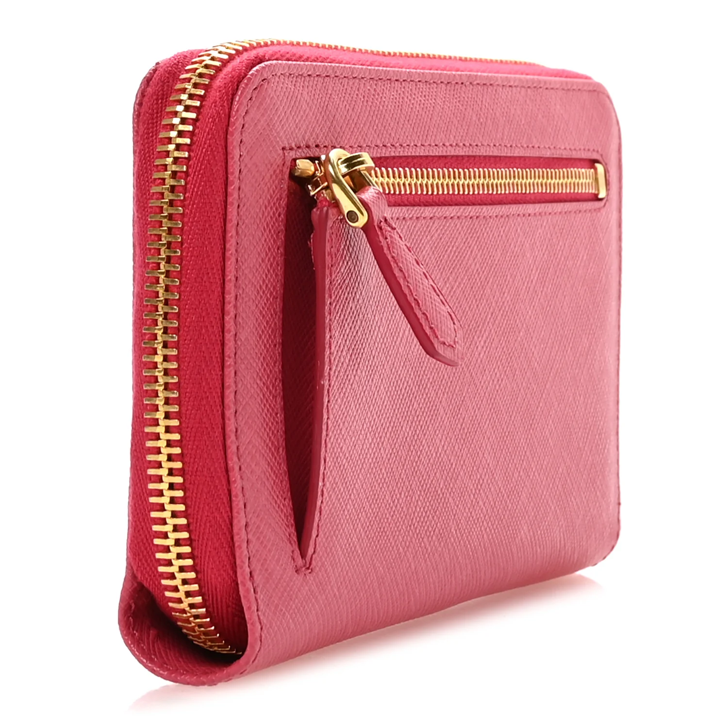Saffiano Metal Zip Around Wallet Peonia - Image 3