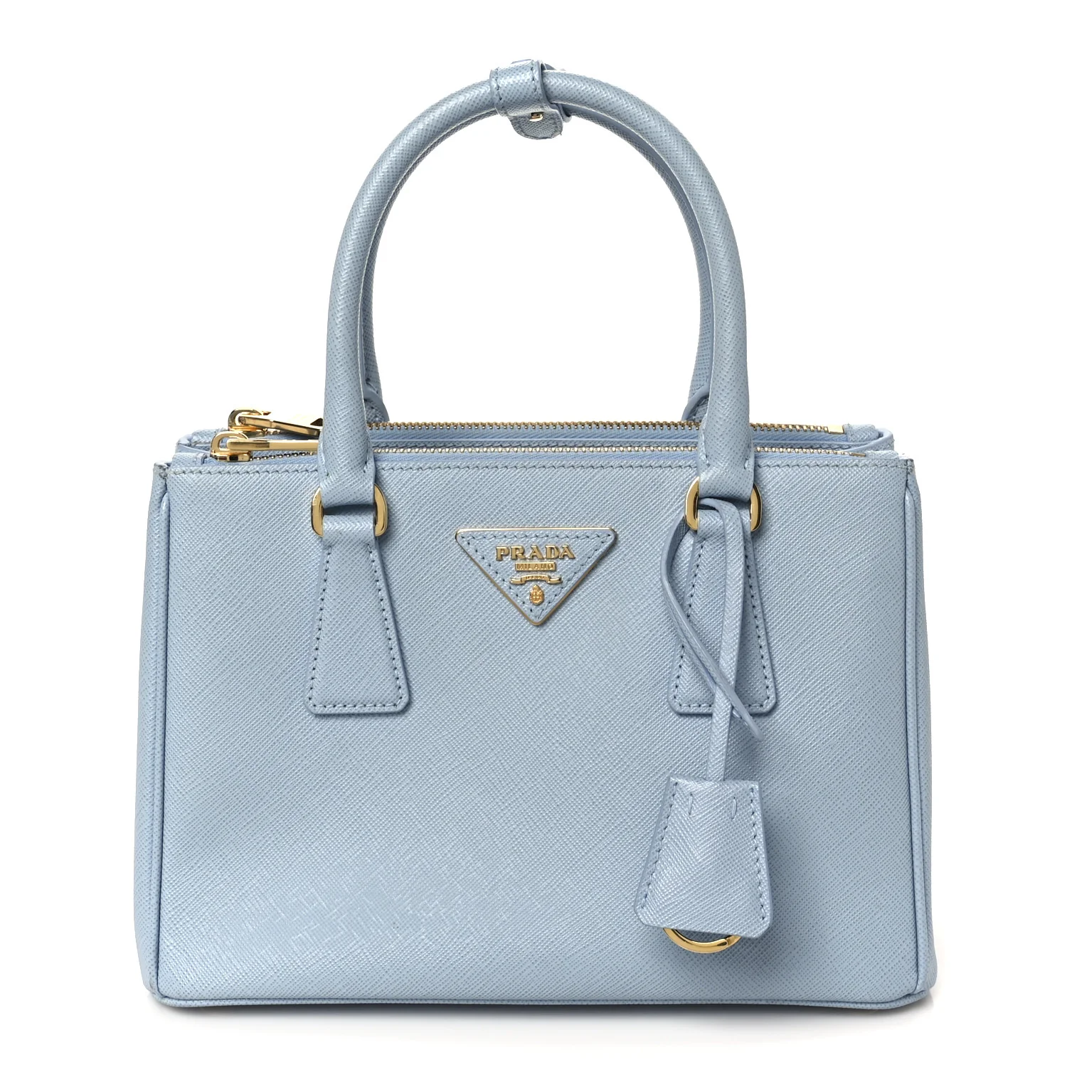 Saffiano Micro Galleria Double Zip Tote Astrale