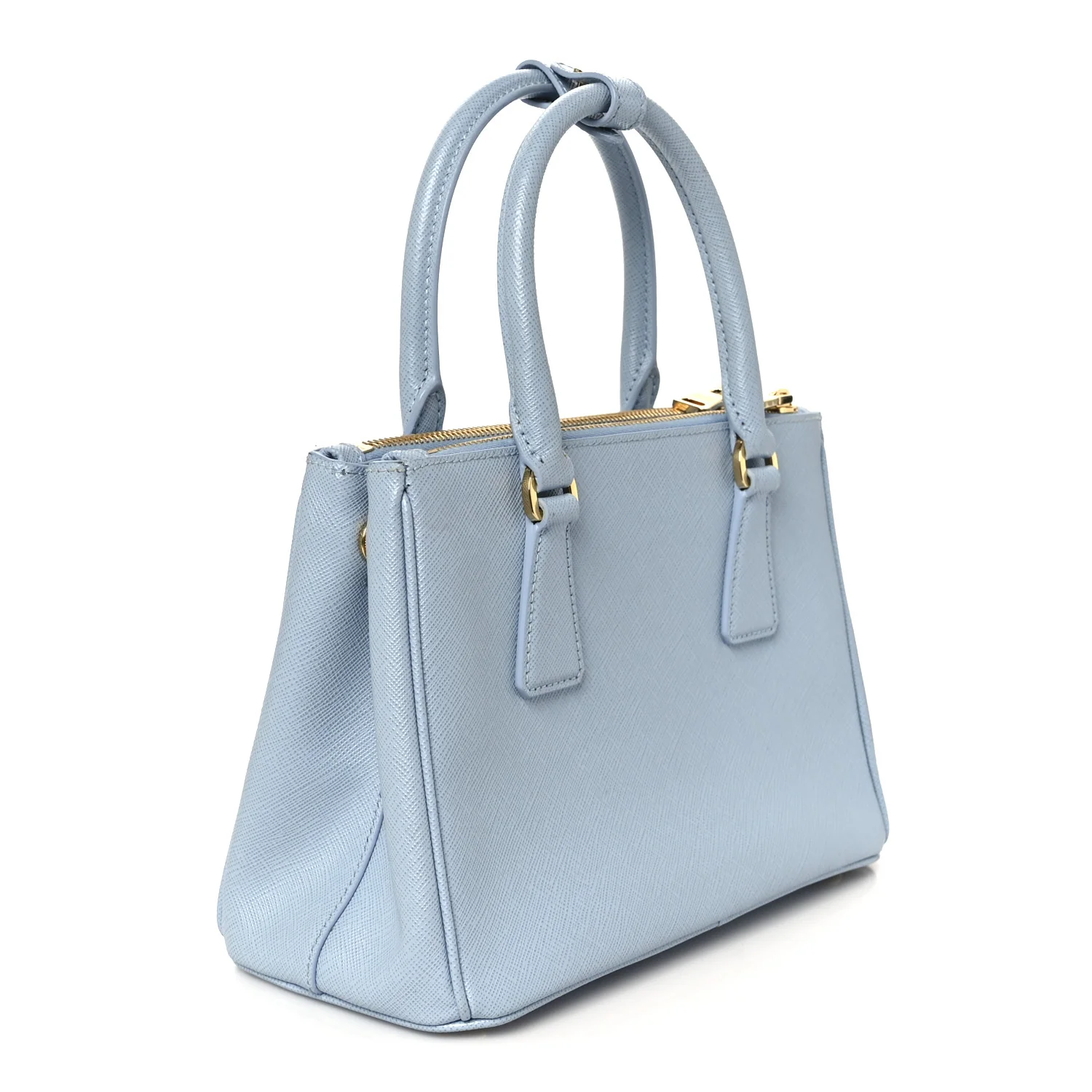 Saffiano Micro Galleria Double Zip Tote Astrale - Image 3