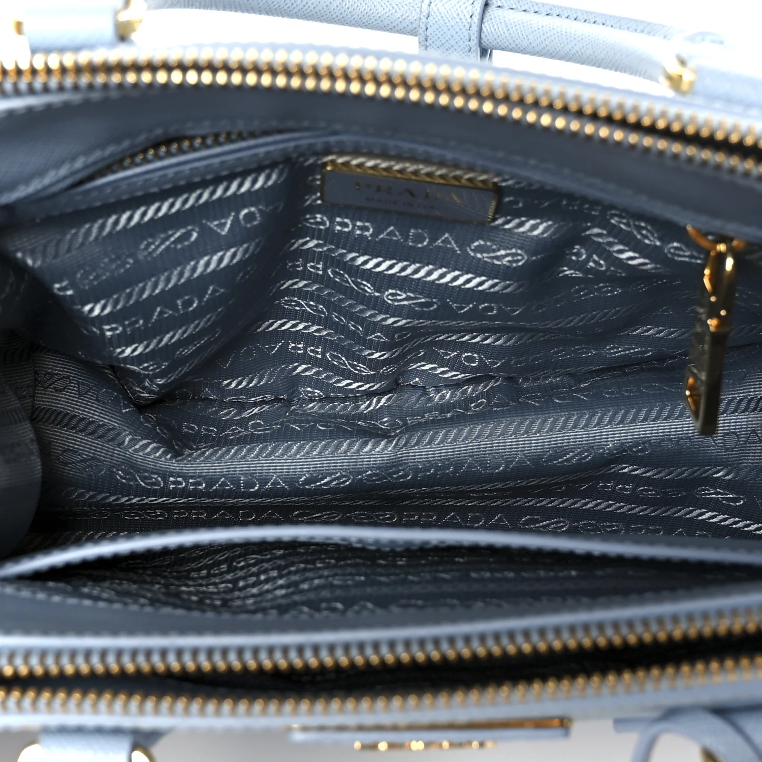 Saffiano Micro Galleria Double Zip Tote Astrale - Image 5