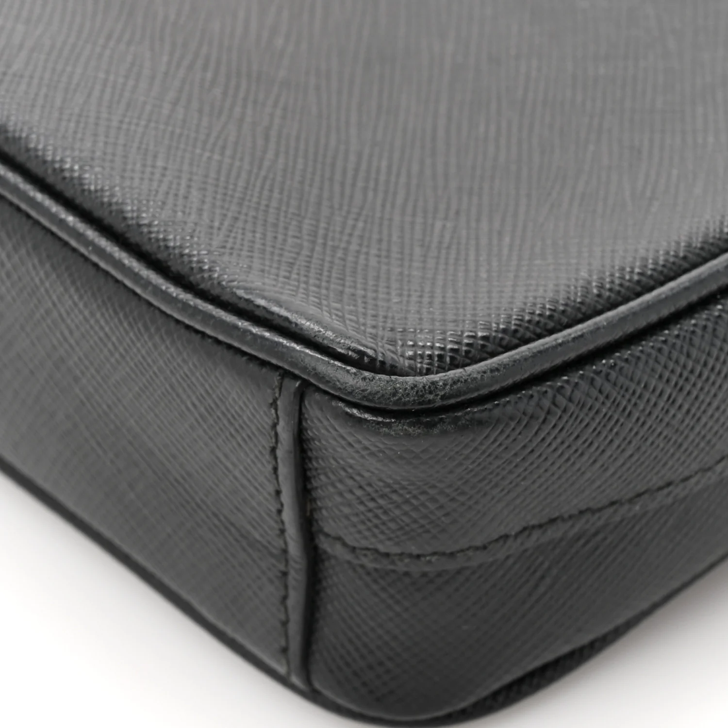 Saffiano Mini Camera Crossbody Bag Black - Image 11