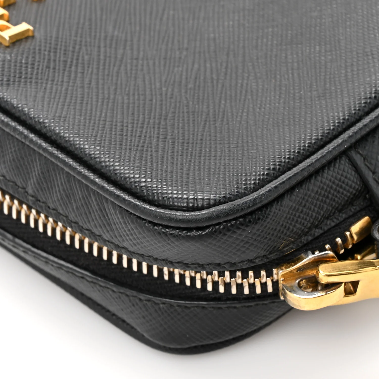Saffiano Mini Camera Crossbody Bag Black - Image 12