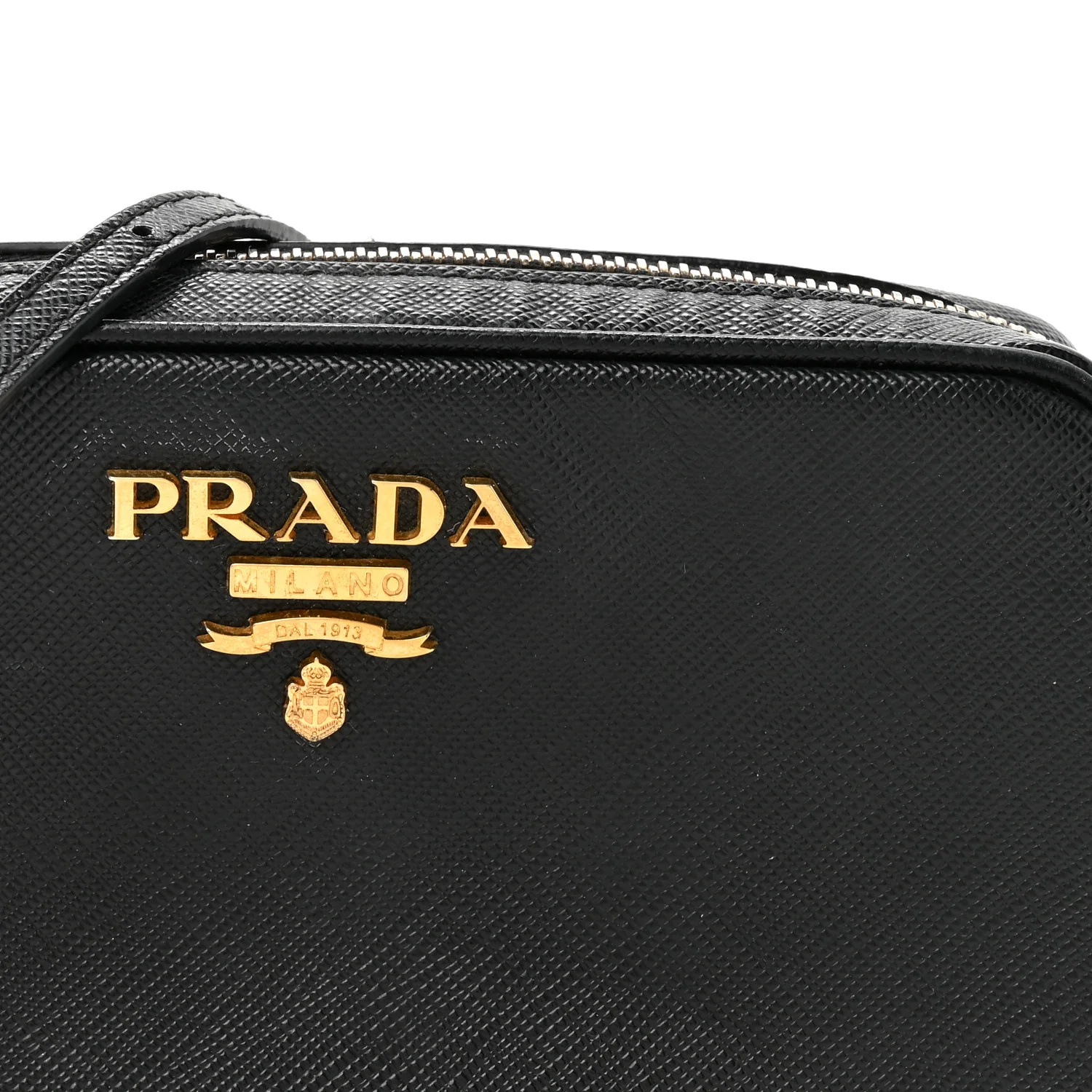 Saffiano Mini Camera Crossbody Bag Black - Image 7
