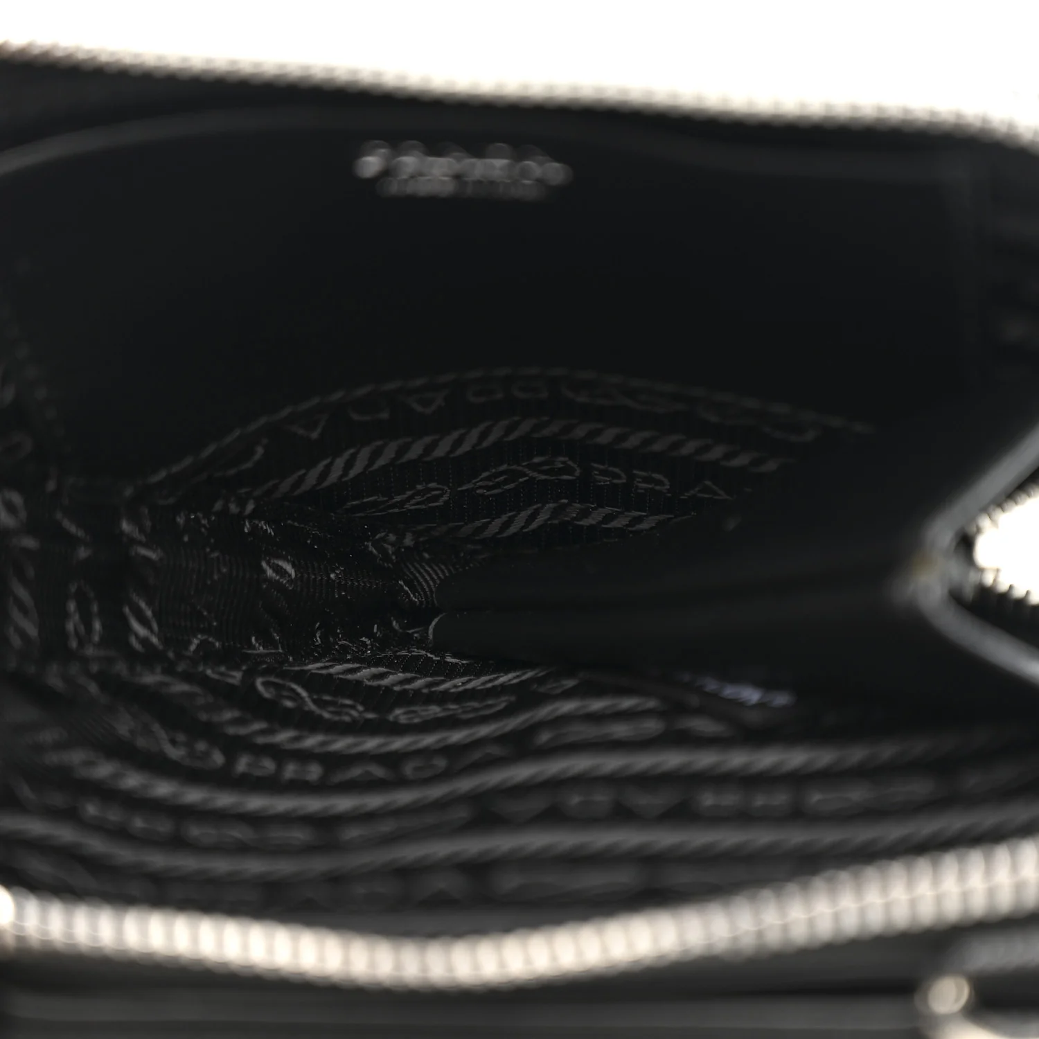 Saffiano Mini Triangle Crossbody Pouch Black - Image 5