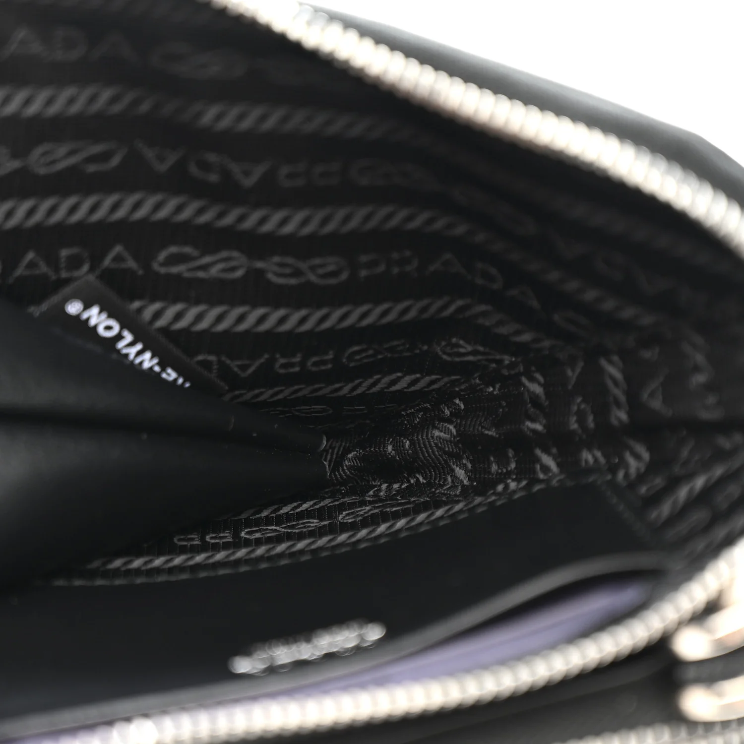 Saffiano Mini Triangle Crossbody Pouch Black - Image 7