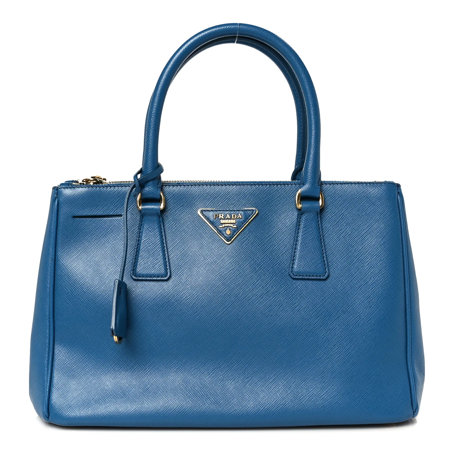 Saffiano Small Galleria Double Zip Tote Bluette