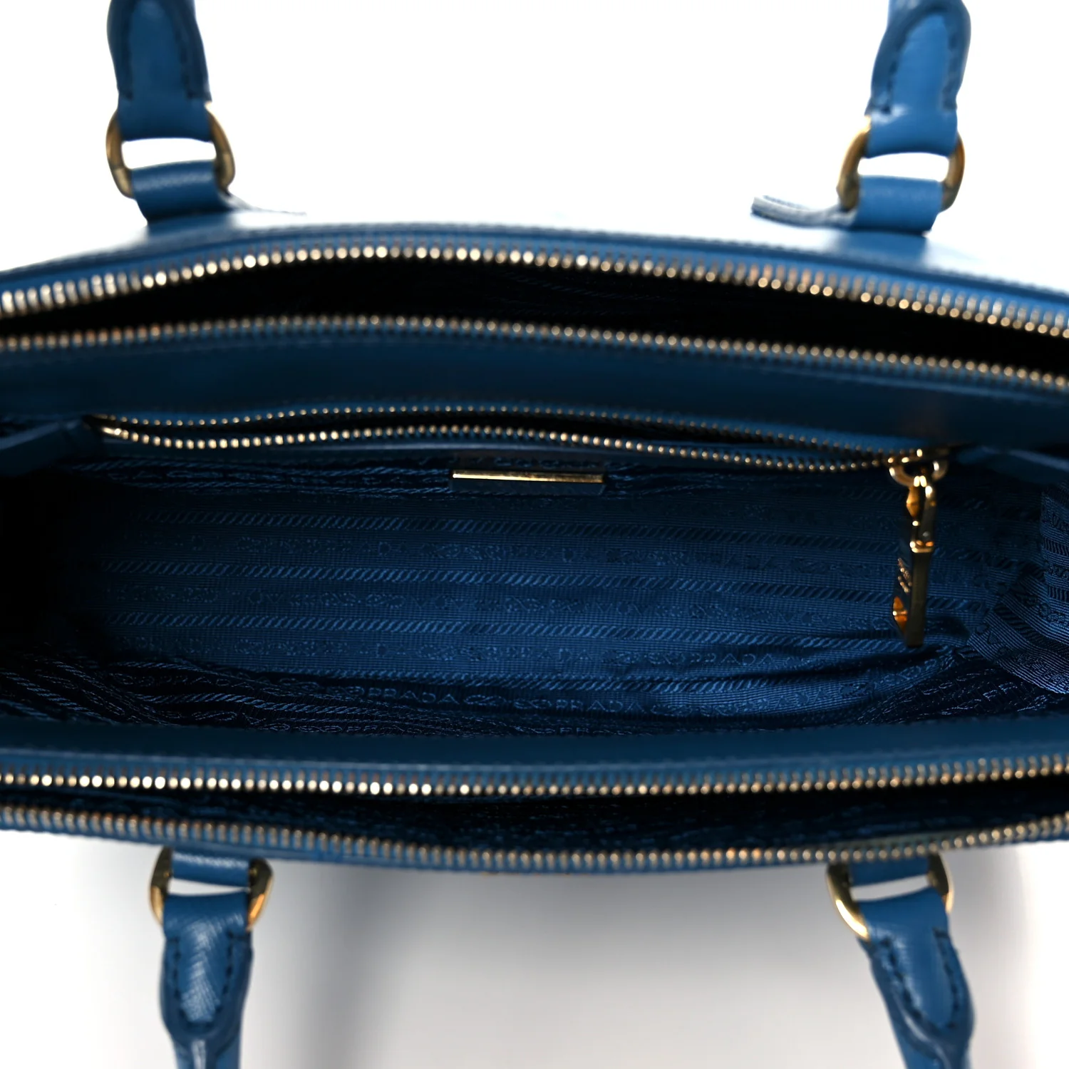 Saffiano Small Galleria Double Zip Tote Bluette - Image 5