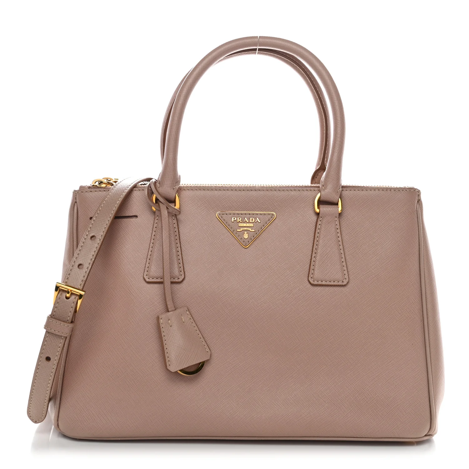 Saffiano Small Galleria Double Zip Tote Cammeo