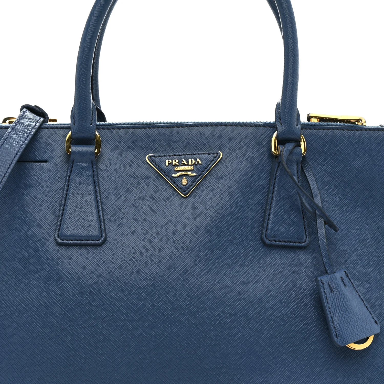 Saffiano Small Galleria Double Zip Tote Cobalto - Image 8