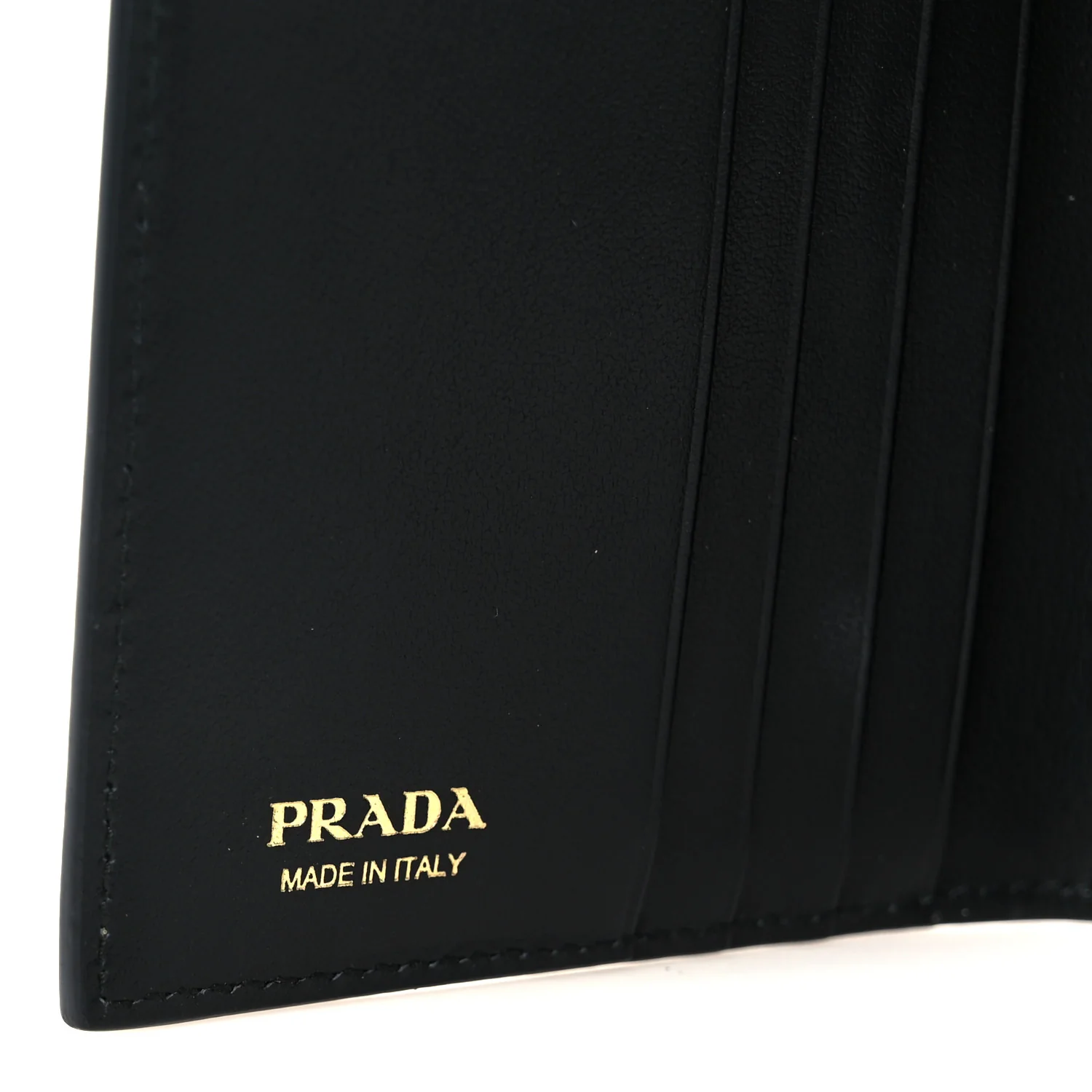 Saffiano Small Triangle Bi-Fold Tab Wallet Black - Image 7