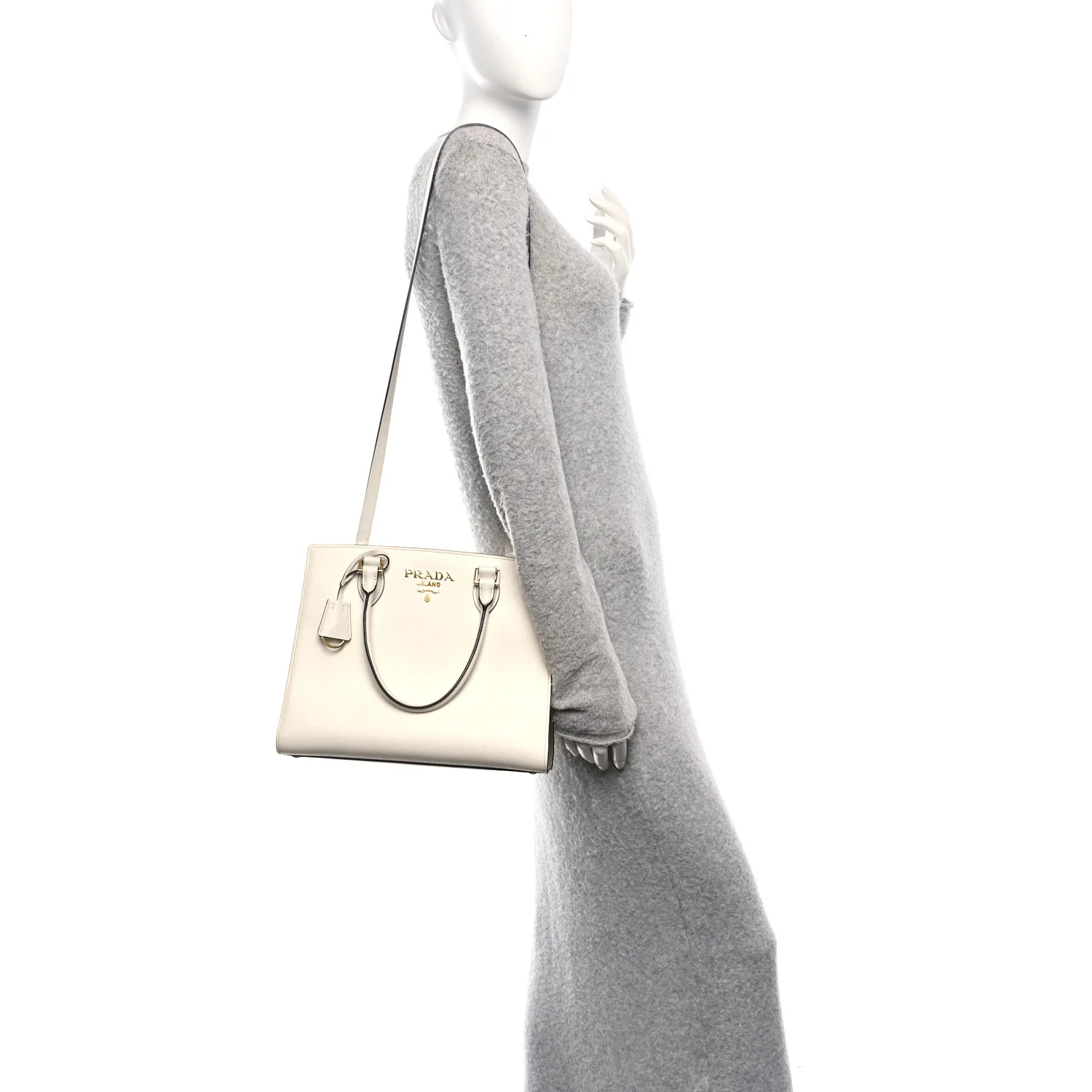 Saffiano Soft Calfskin Large Tote White - Image 2