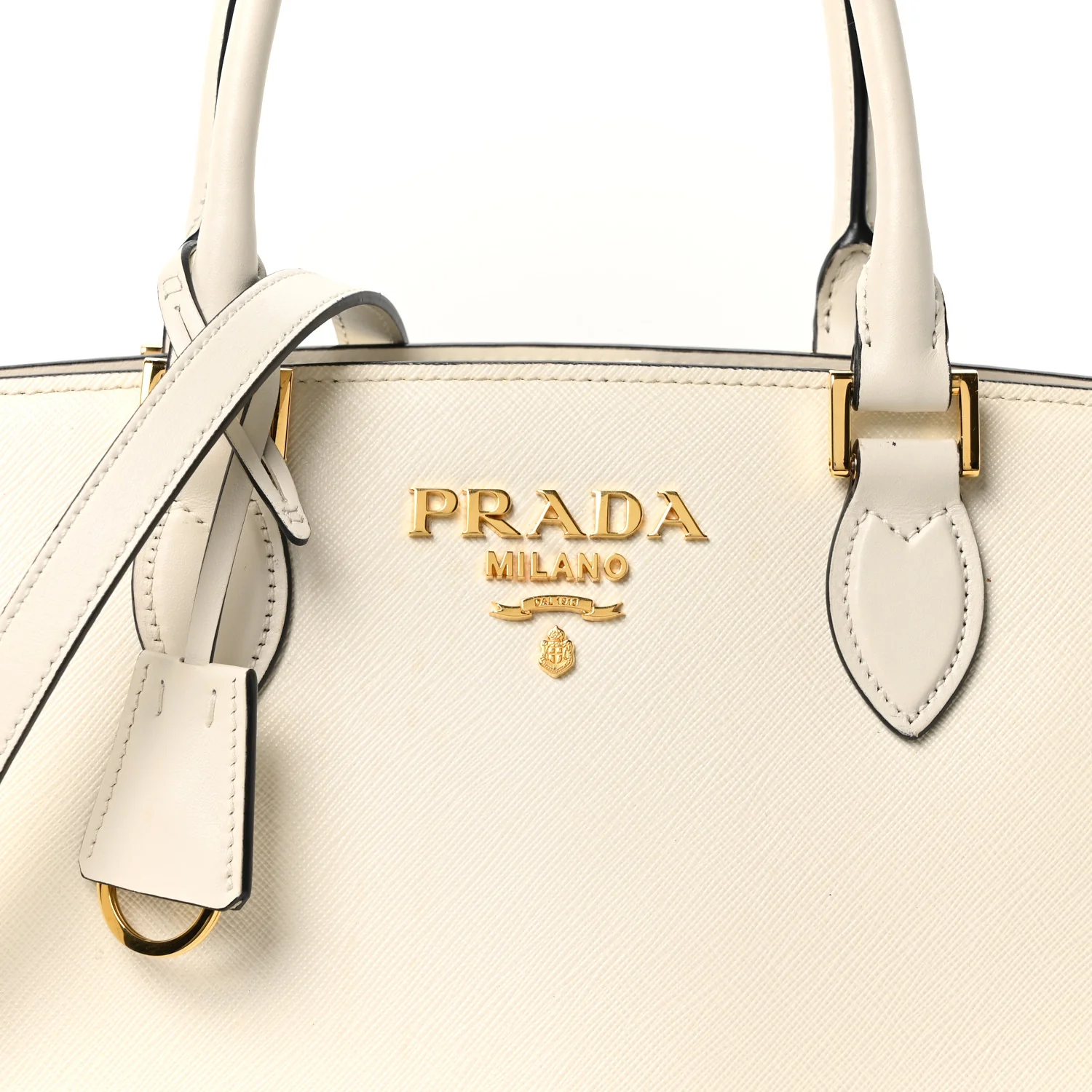 Saffiano Soft Calfskin Large Tote White - Image 8