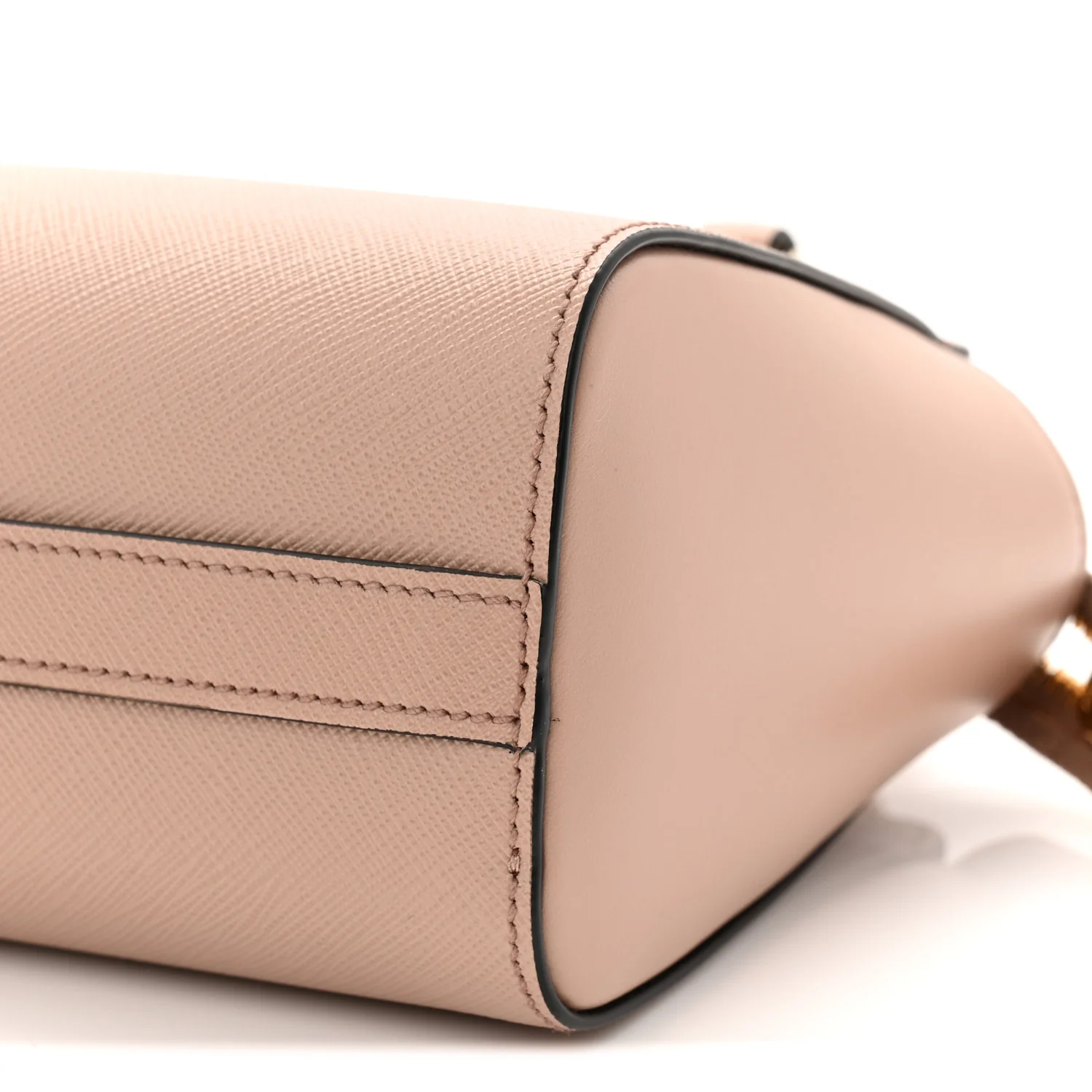 Saffiano Soft Calfskin Mini Zippered Tote Cipria - Image 9