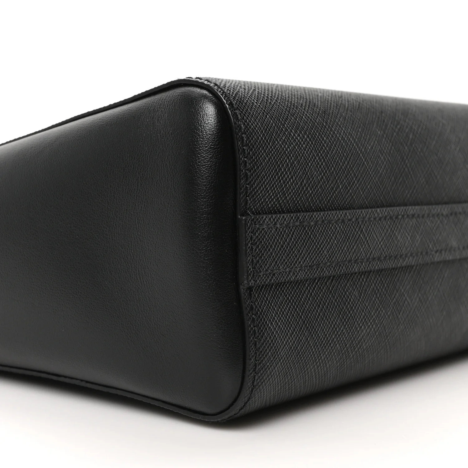 Saffiano Soft Calfskin Small Zippered Tote Black - Image 9