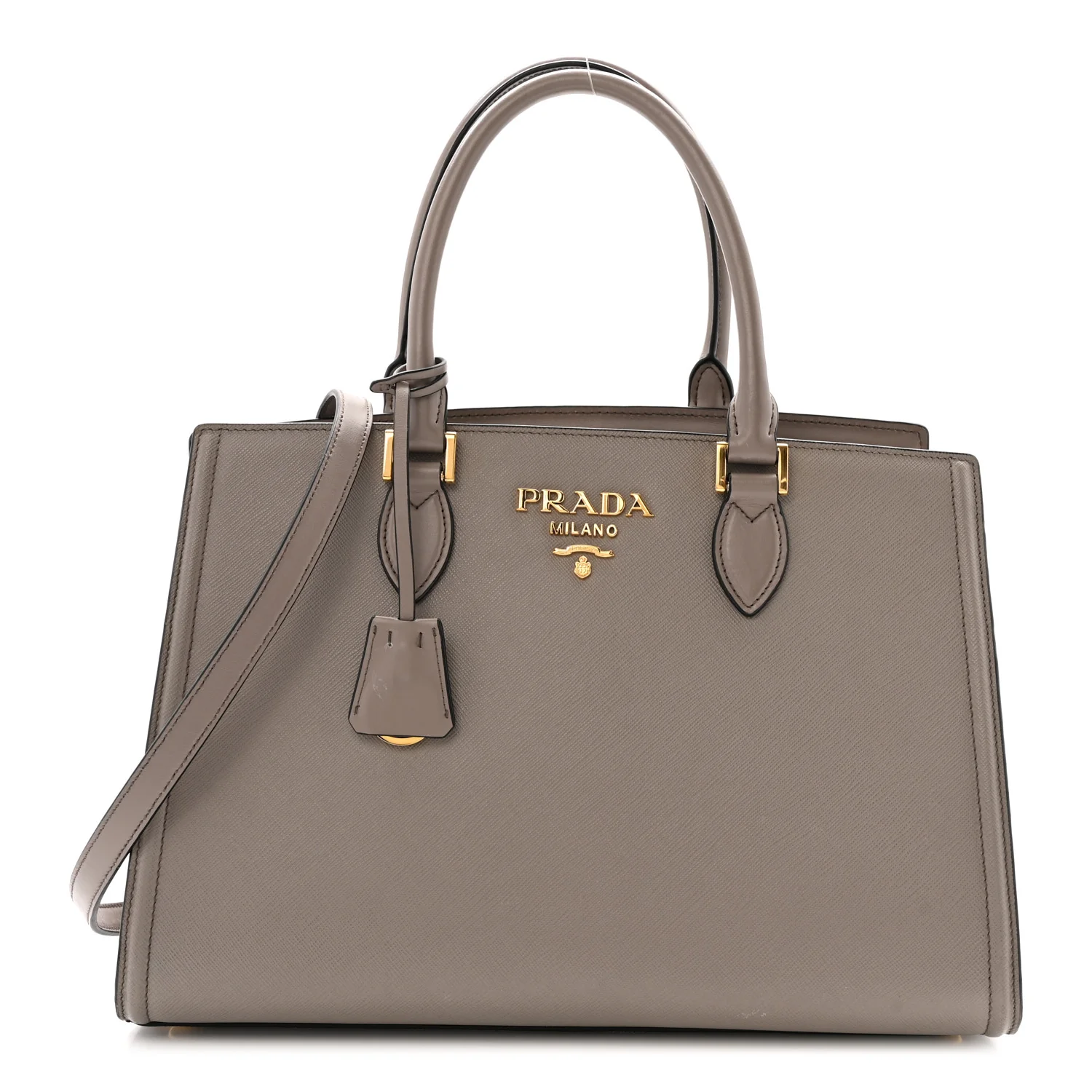 Saffiano Soft Calfskin Tote Argilla