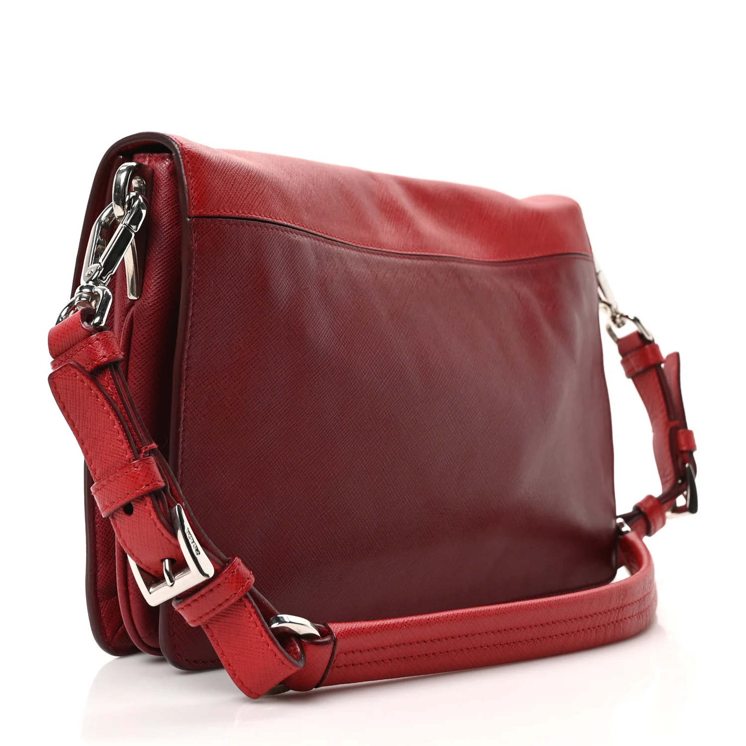 Saffiano Soft Sound Shoulder Bag Rosso - Image 3