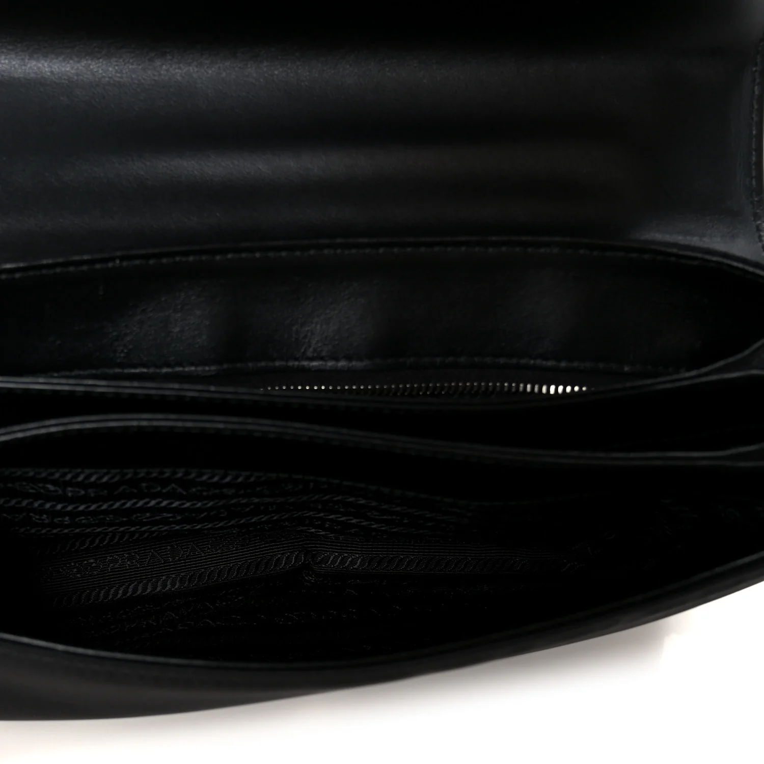 Saffiano Tessuto Nylon Chain Shoulder Bag Black - Image 5