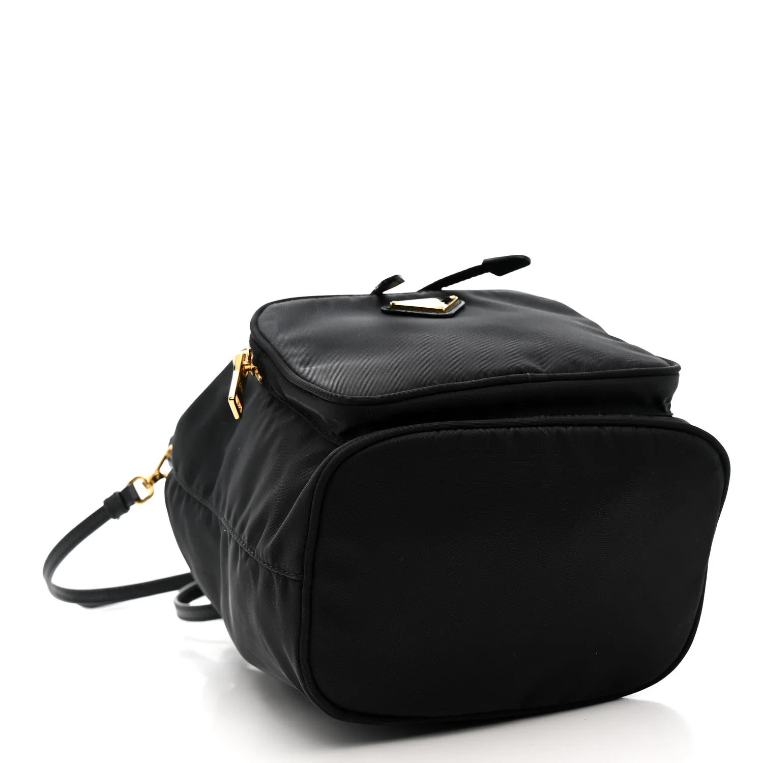 Saffiano Tessuto Nylon Mini Bucket Crossbody Bag Black - Image 4