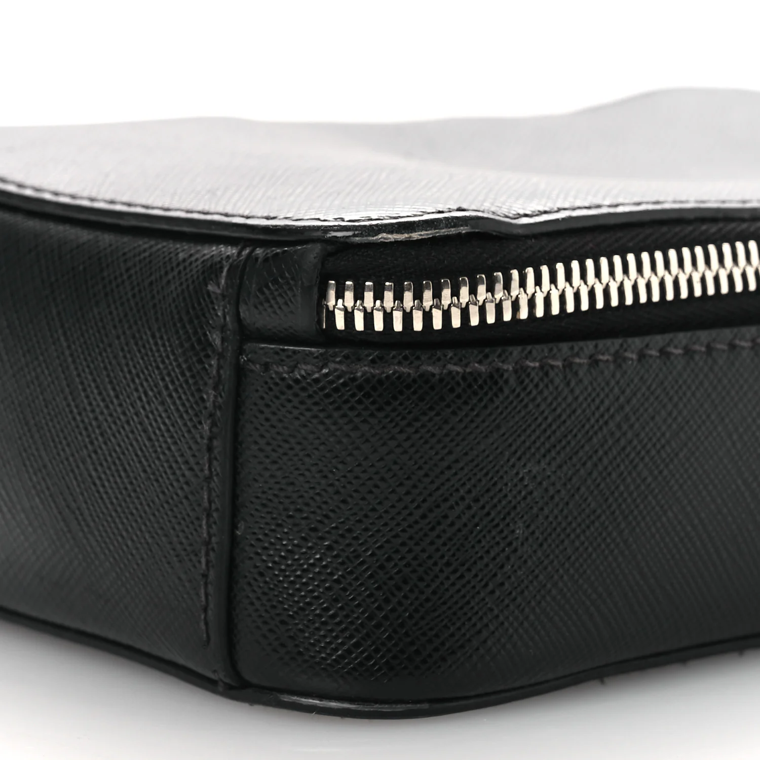 Saffiano Travel Brique Crossbody Messenger Bag  Black - Image 11
