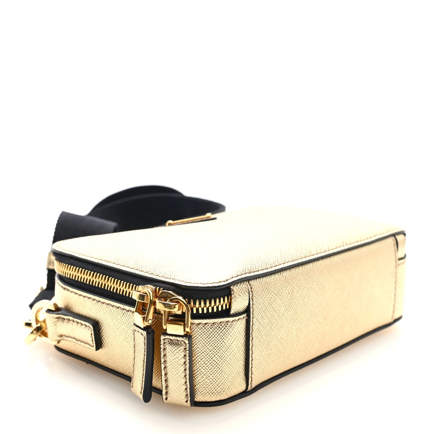 Saffiano Travel Small Brique Crossbody Bag Platino - Image 4